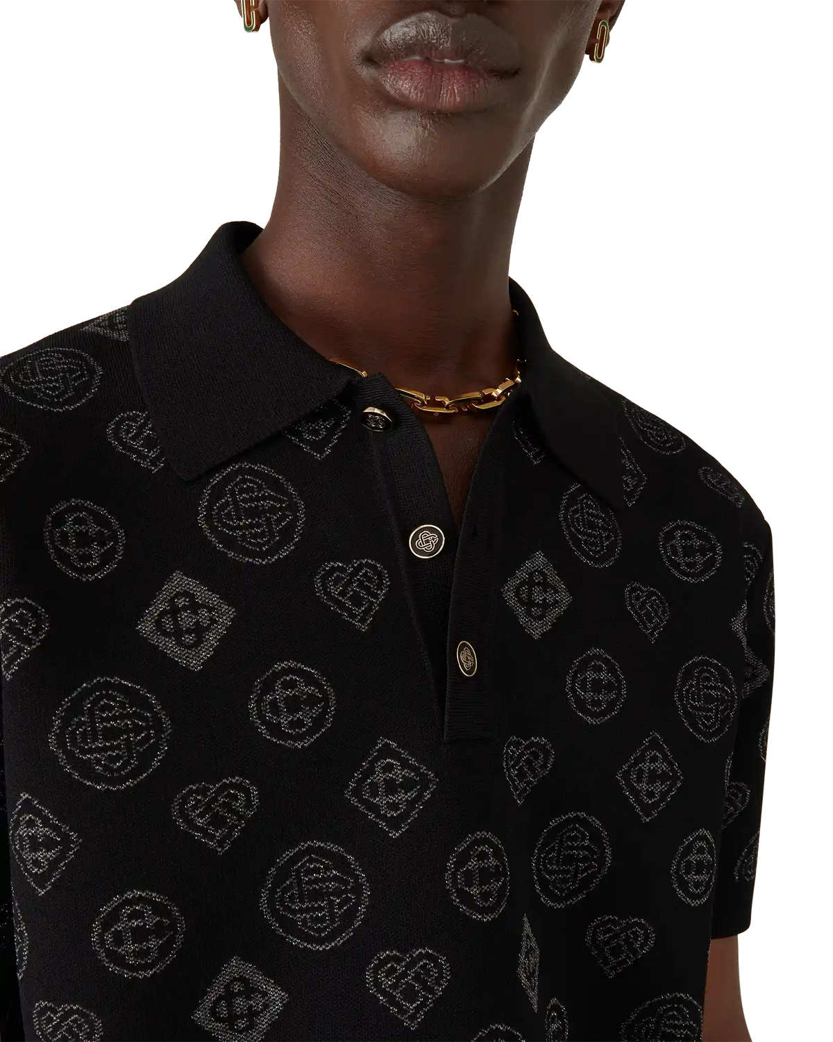 Monogram Jacquard Polo | Casablanca Paris | Image 5