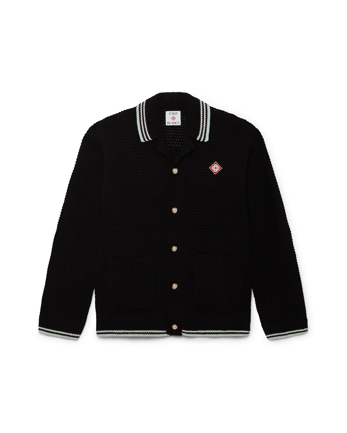 Embroidered Cotton Crochet Long Sleeve Shirt | Casablanca Paris | Image 6