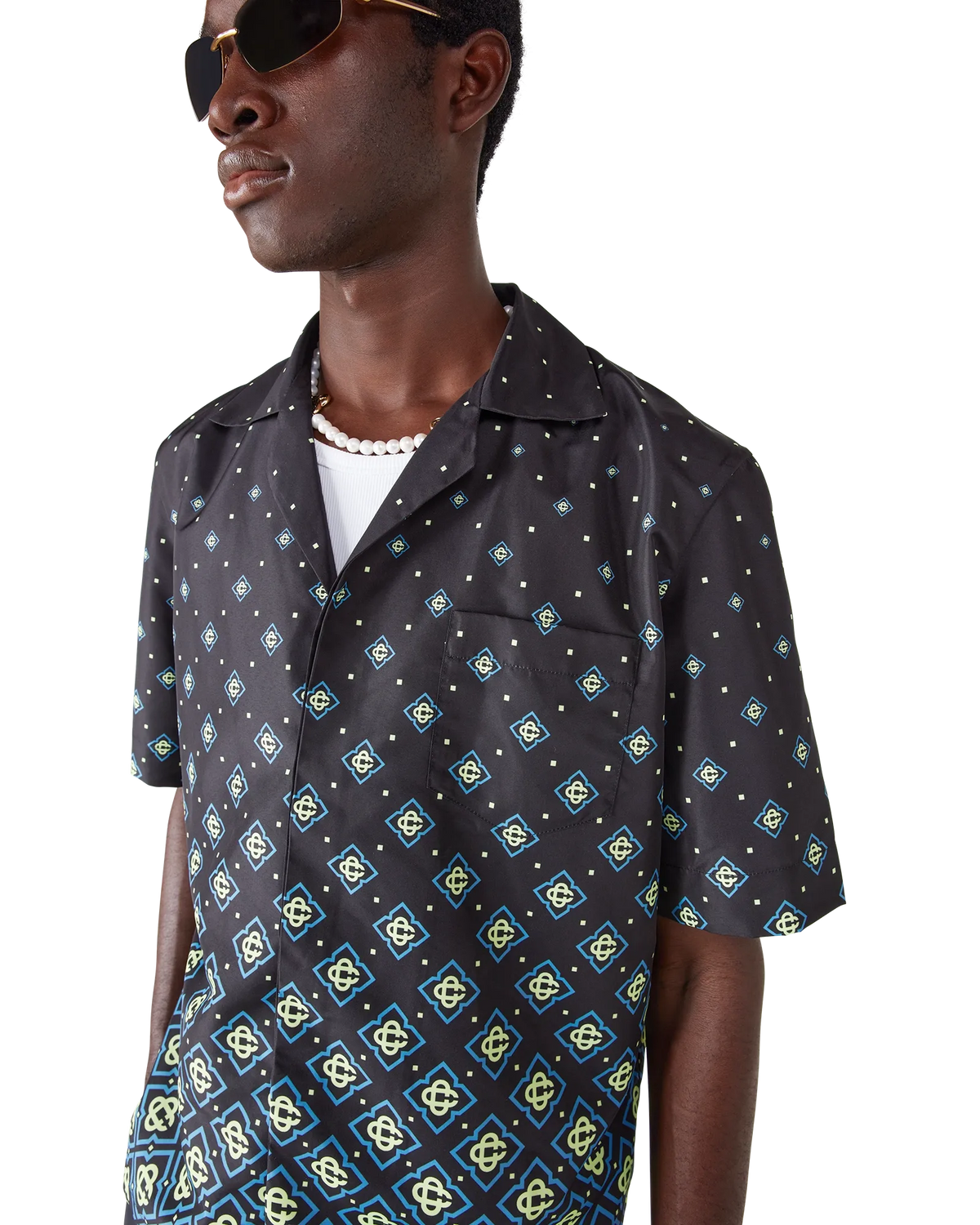 Degrade Monogram Short Sleeve Swimwear | Casablanca Paris | Image 5