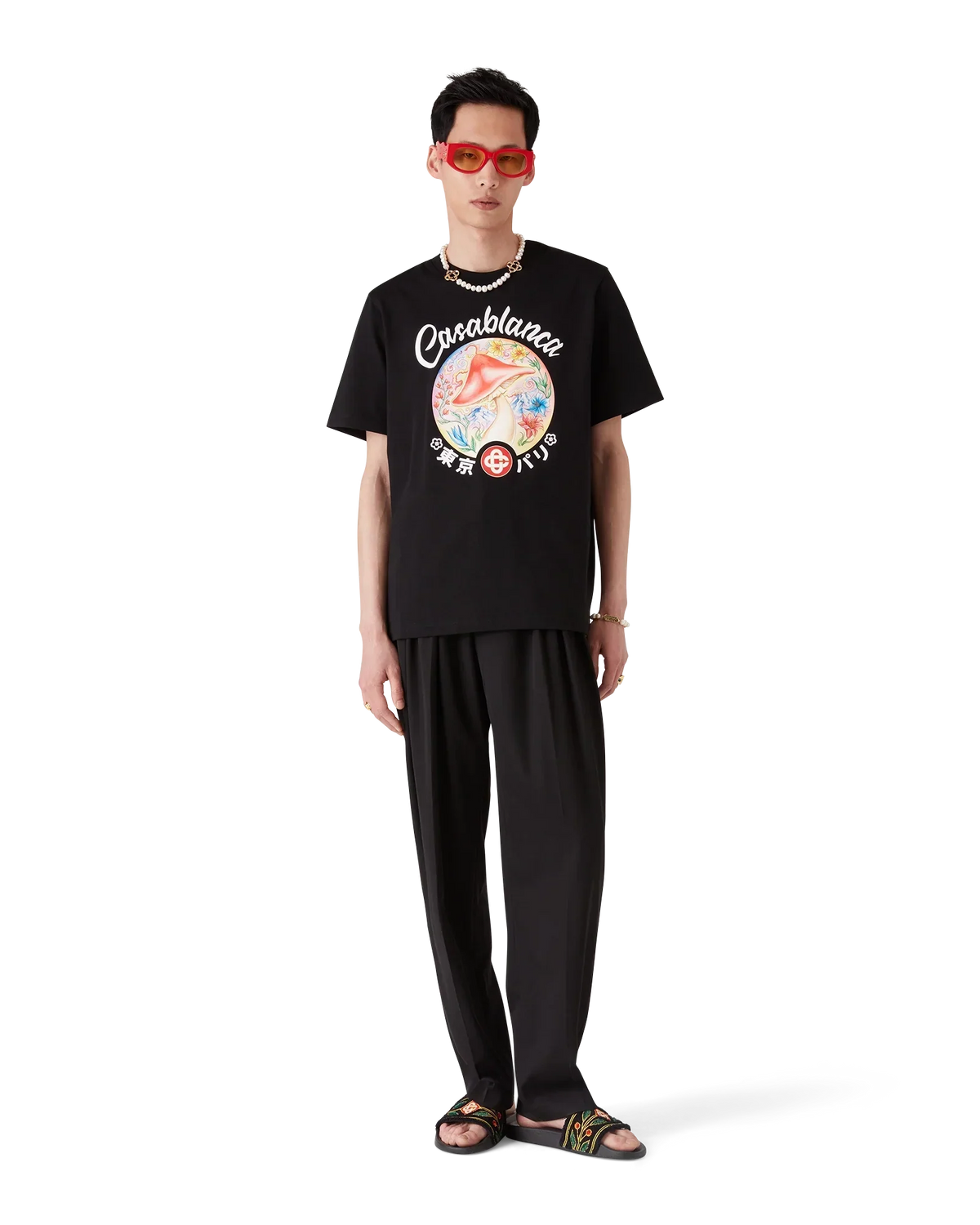 Mushroom Emblem Short Sleeve T-Shirt | Casablanca Paris | Image 2
