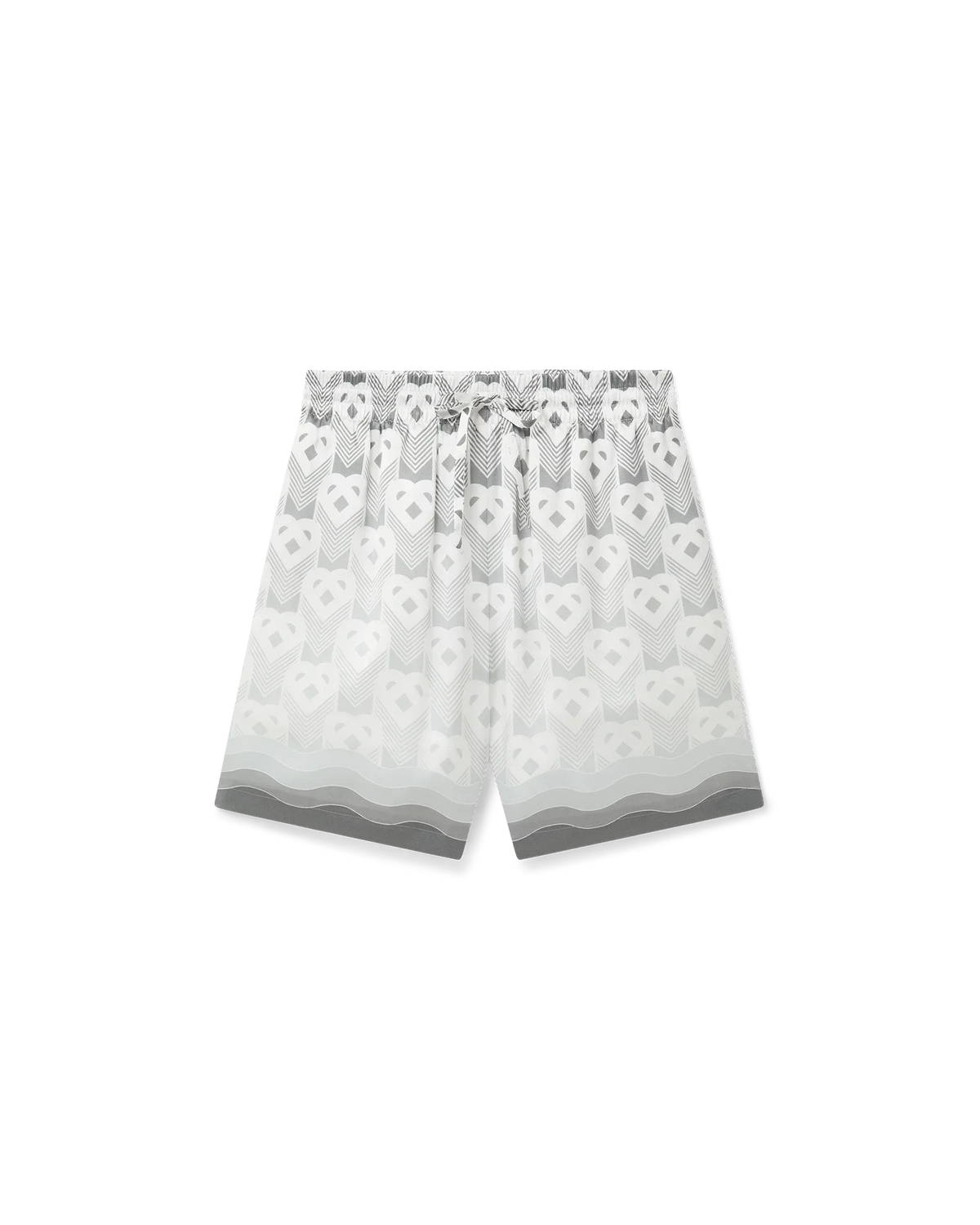 Gradient Heart Monogram Silk Shorts | Casablanca Paris | Image 1