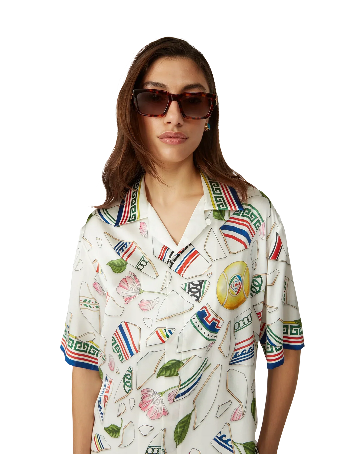 Le Vase Brise Short Sleeve Silk Shirt | Casablanca Paris | Image 9