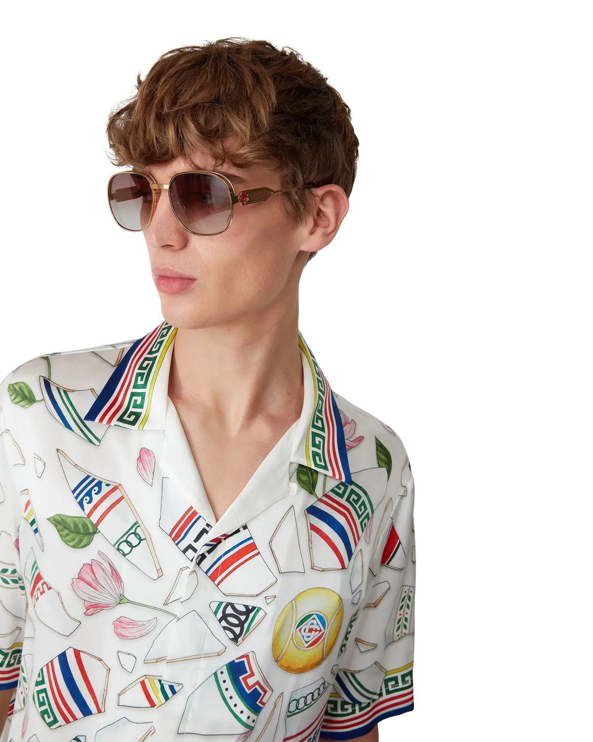 Le Vase Brise Short Sleeve Silk Shirt | Casablanca Paris | Image 9