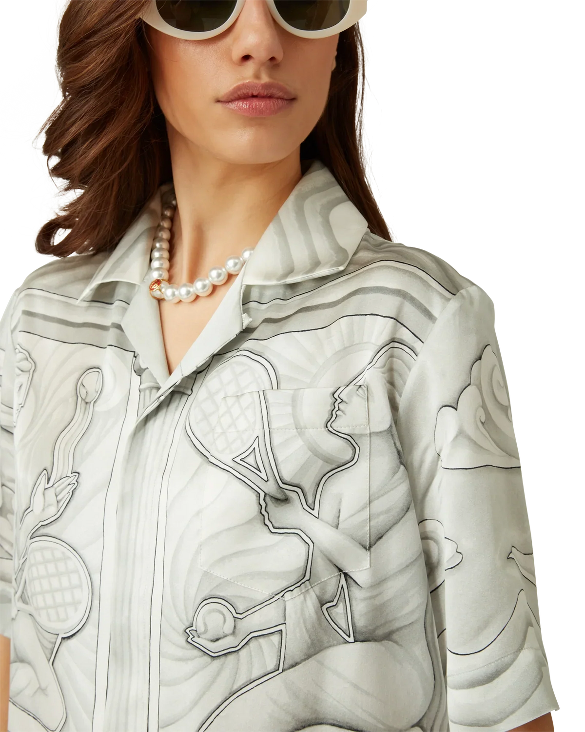 Sacred Stone Short Sleeve Silk Shirt | Casablanca Paris | Image 5
