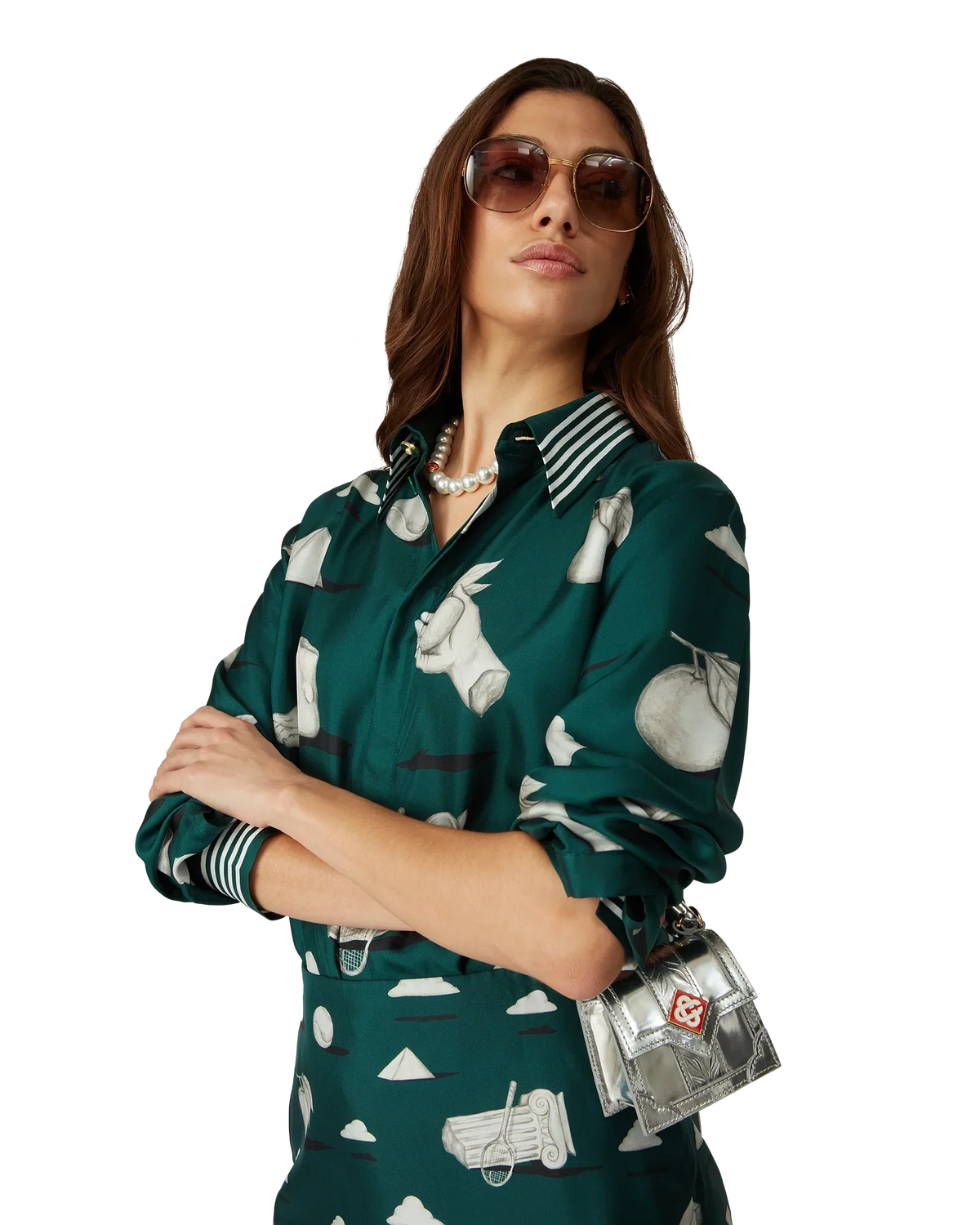 Metaphysical Silk Long Sleeve Shirt | Casablanca Paris | Image 5
