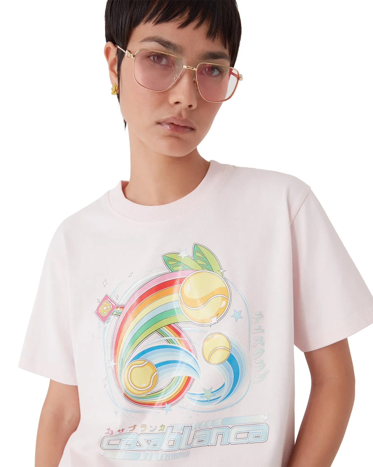 Manga Tennis Ball Short Sleeve T-Shirt | Casablanca Paris | Image 5
