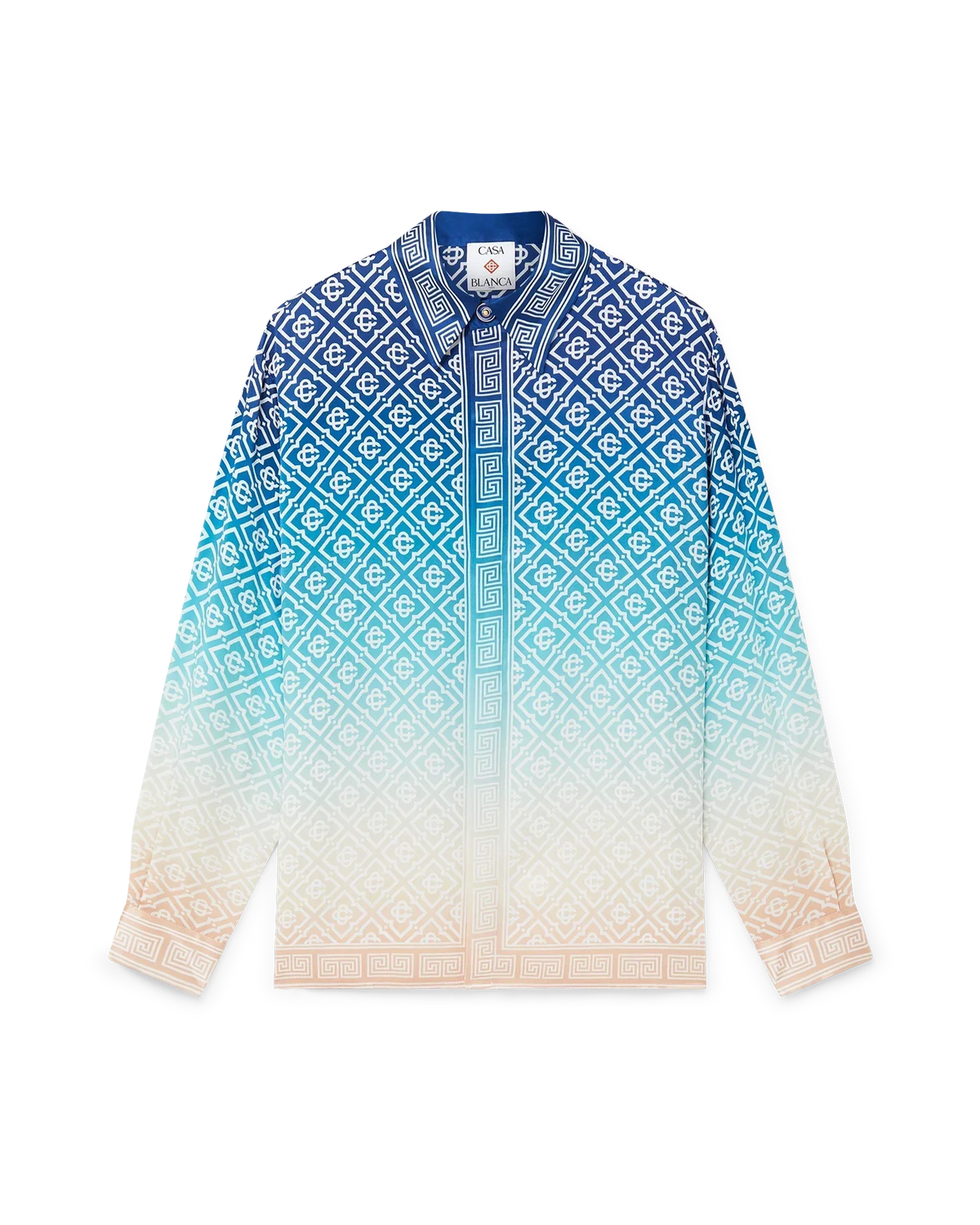 Jacquard Gradient Long Sleeve Silk Shirt | Casablanca Paris | Image 1