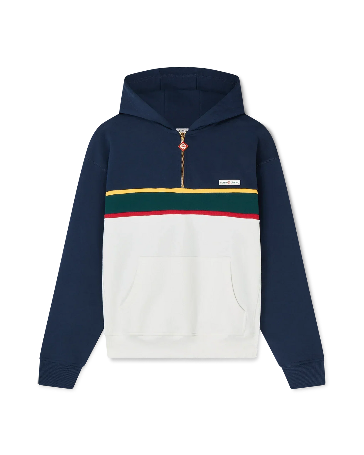 Colourblock Quarter Zip Hooded Sweatshirt | Casablanca Paris | Image 1