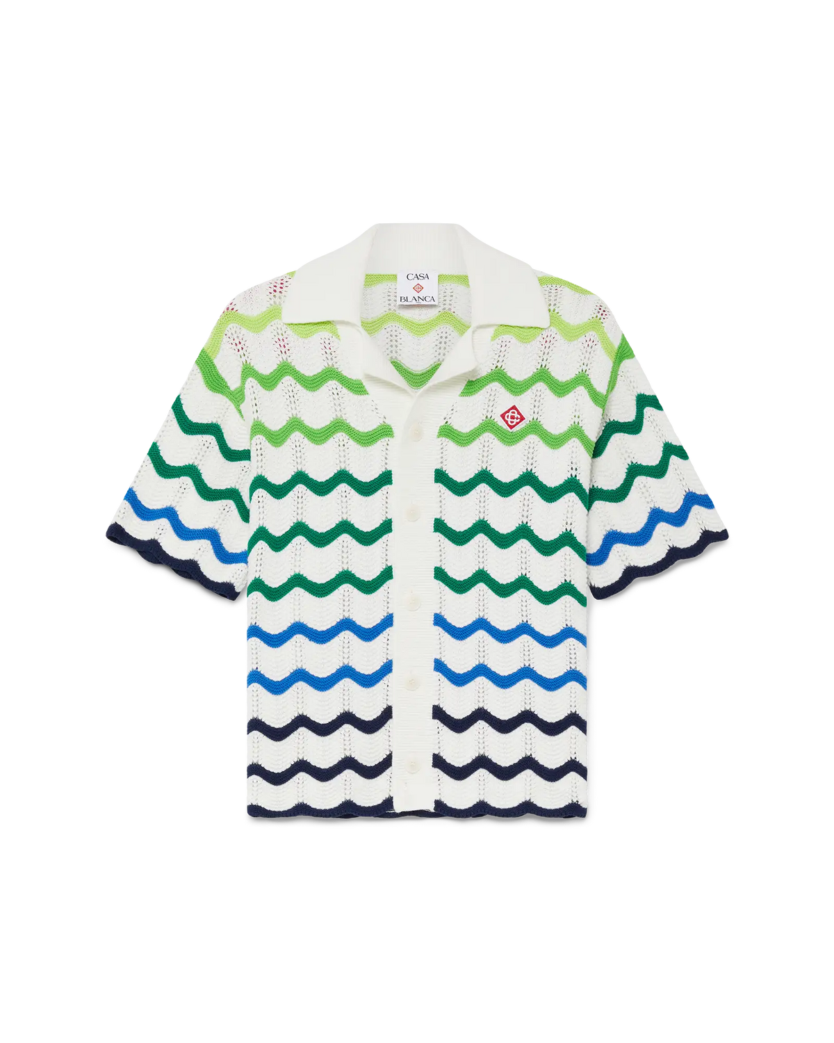 Children's Gradient Wave Short Sleeve Knit Shirt | Casablanca Paris | Image 1
