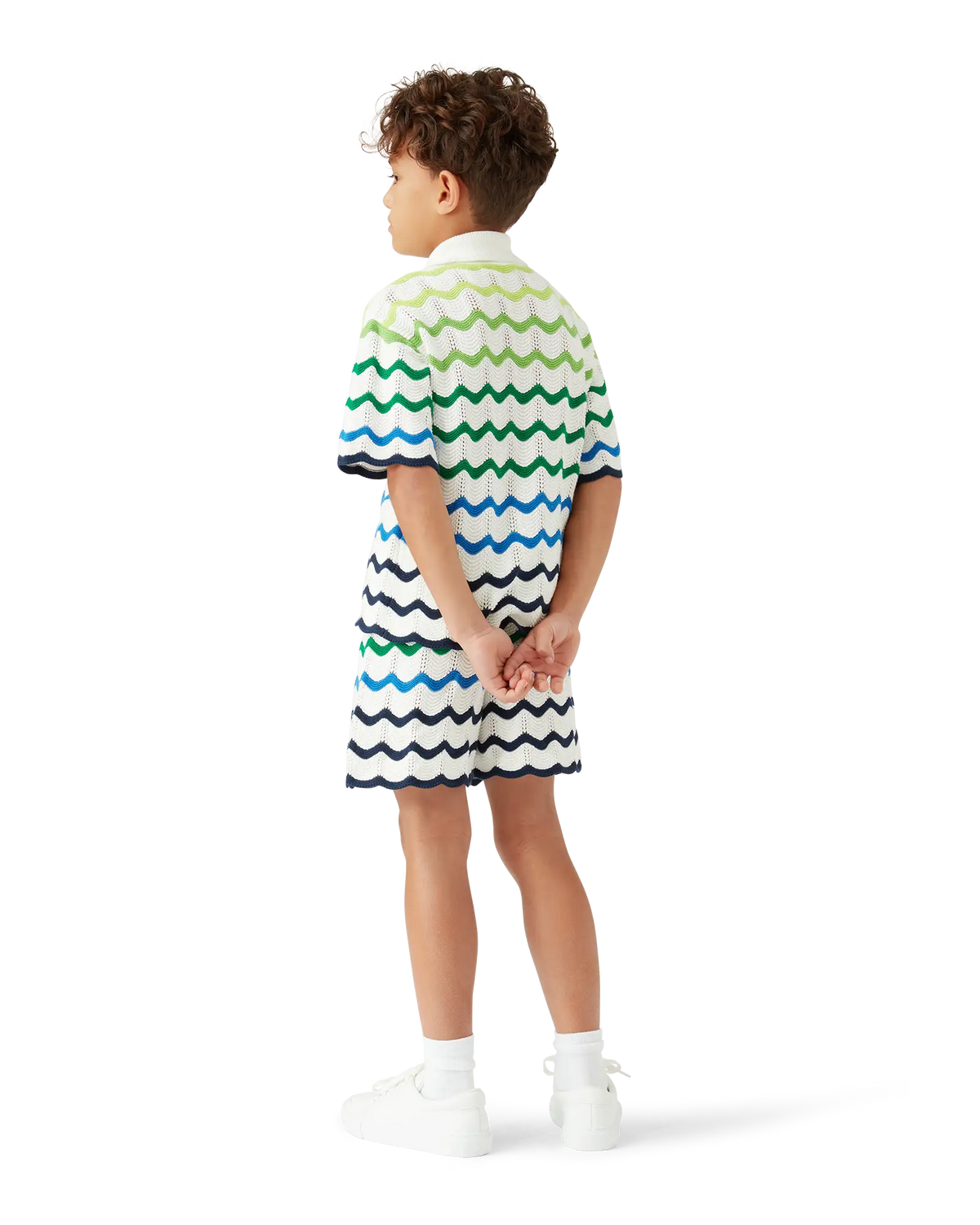 Children's Gradient Wave Short Sleeve Knit Shirt | Casablanca Paris | Image 3