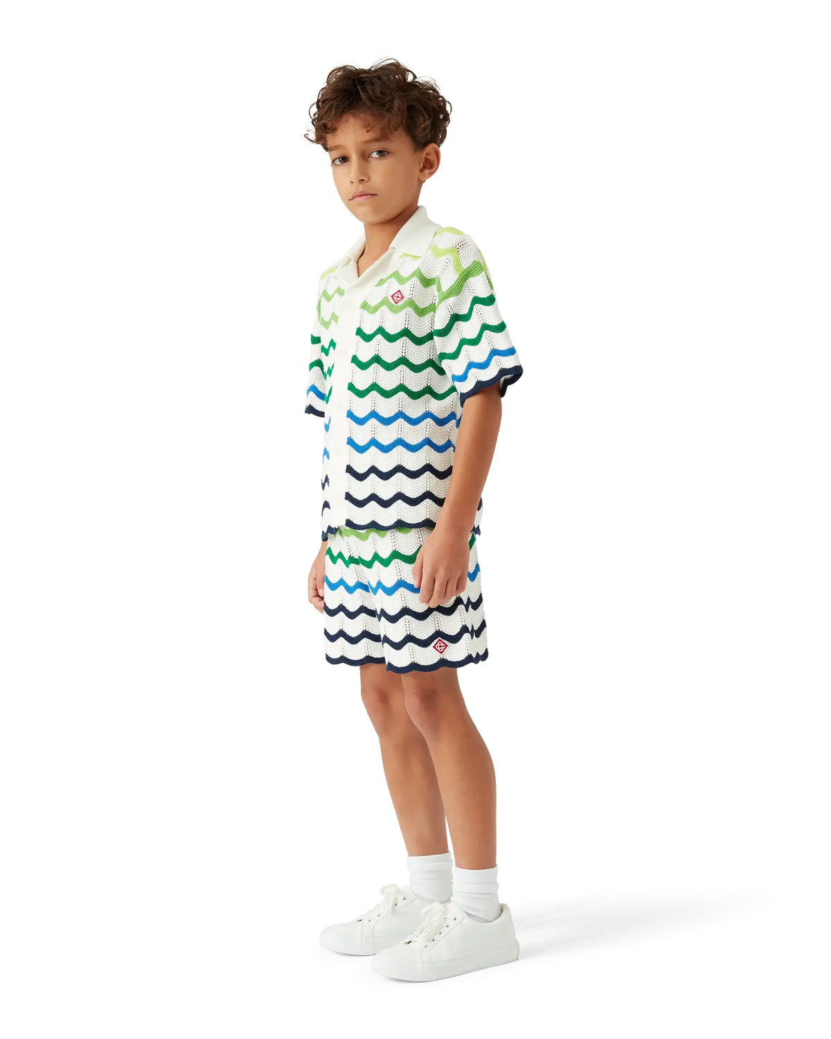 Children's Gradient Wave Knit Shorts | Casablanca Paris | Image 2