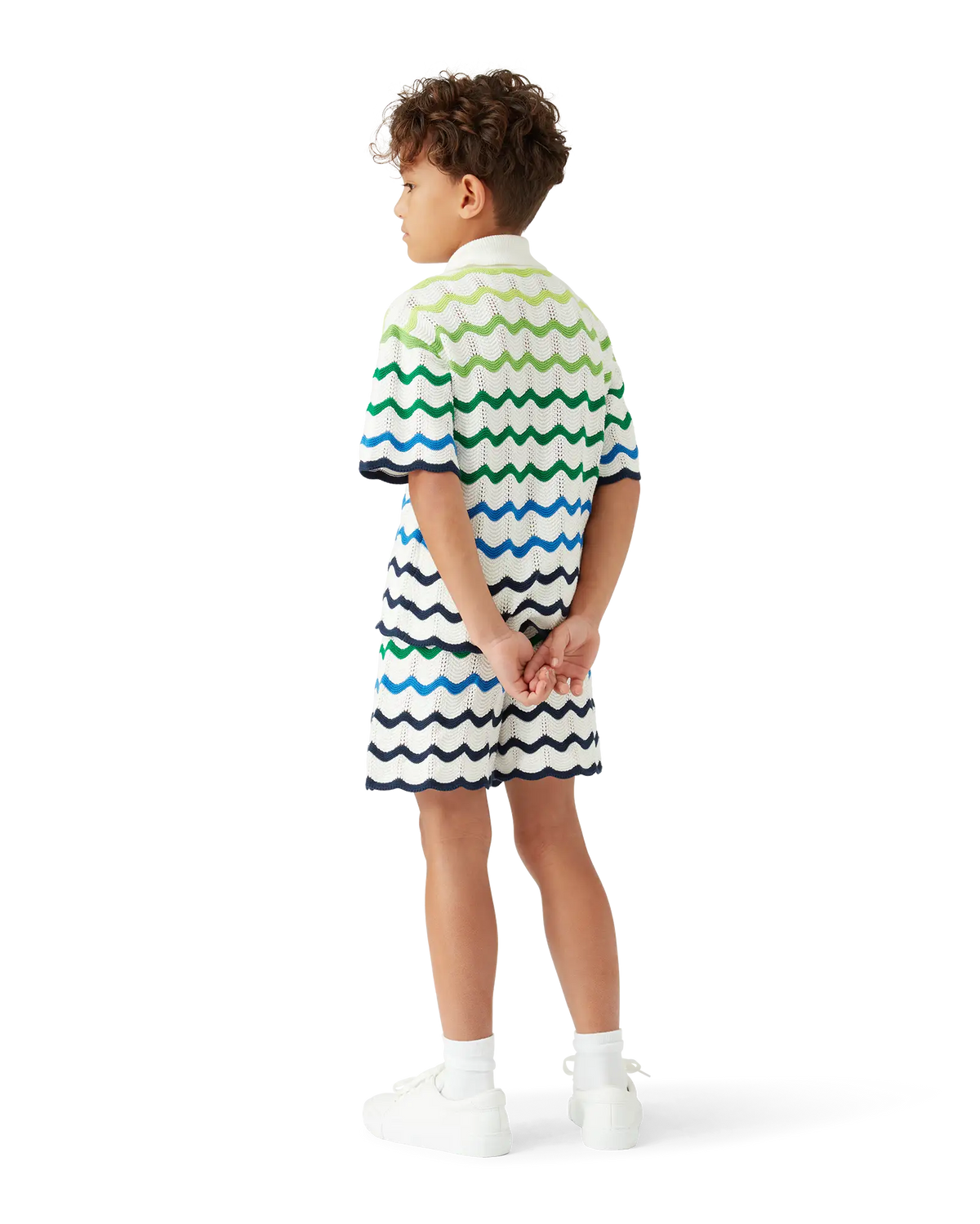 Children's Gradient Wave Knit Shorts | Casablanca Paris | Image 3