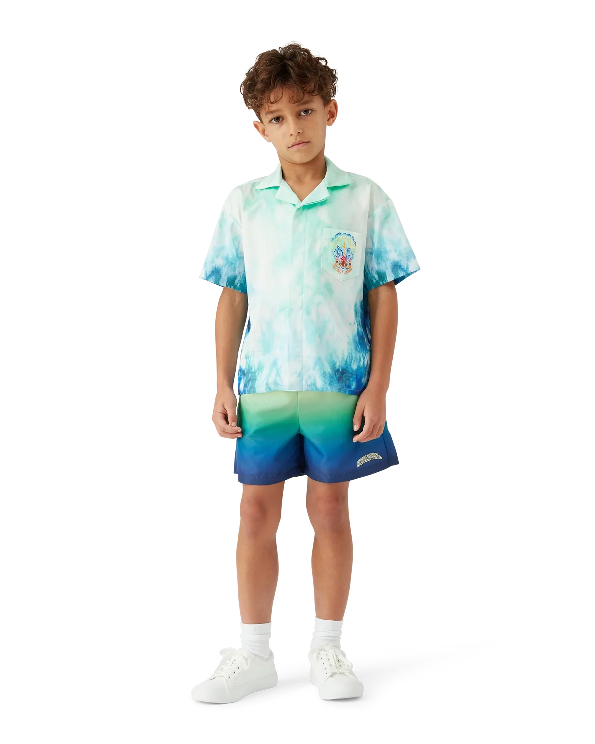 Children's Surf Lotus Short Sleeve Shirt | Casablanca Paris | Image 2