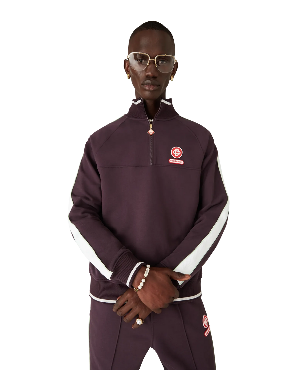 Quarter Zip Laurel Sweatshirt | Casablanca Paris | Image 3