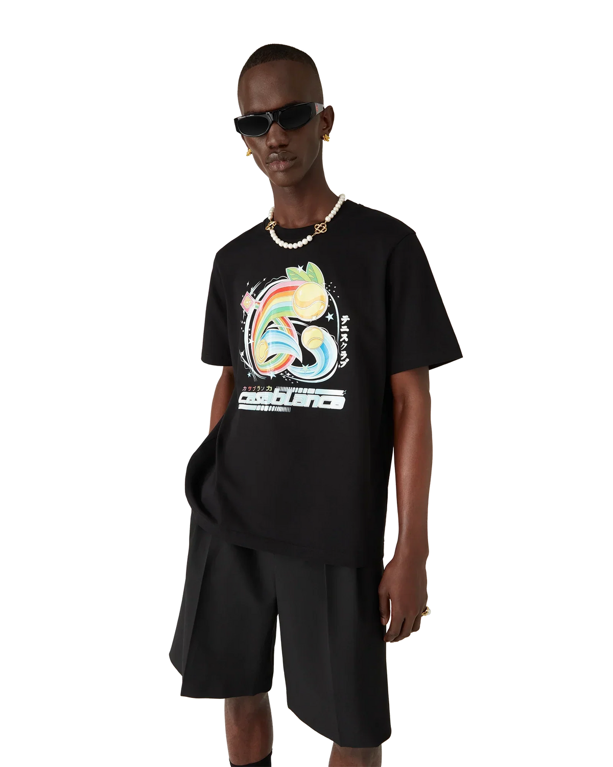 Manga Tennis Ball Short Sleeve T-Shirt | Casablanca Paris | Image 4