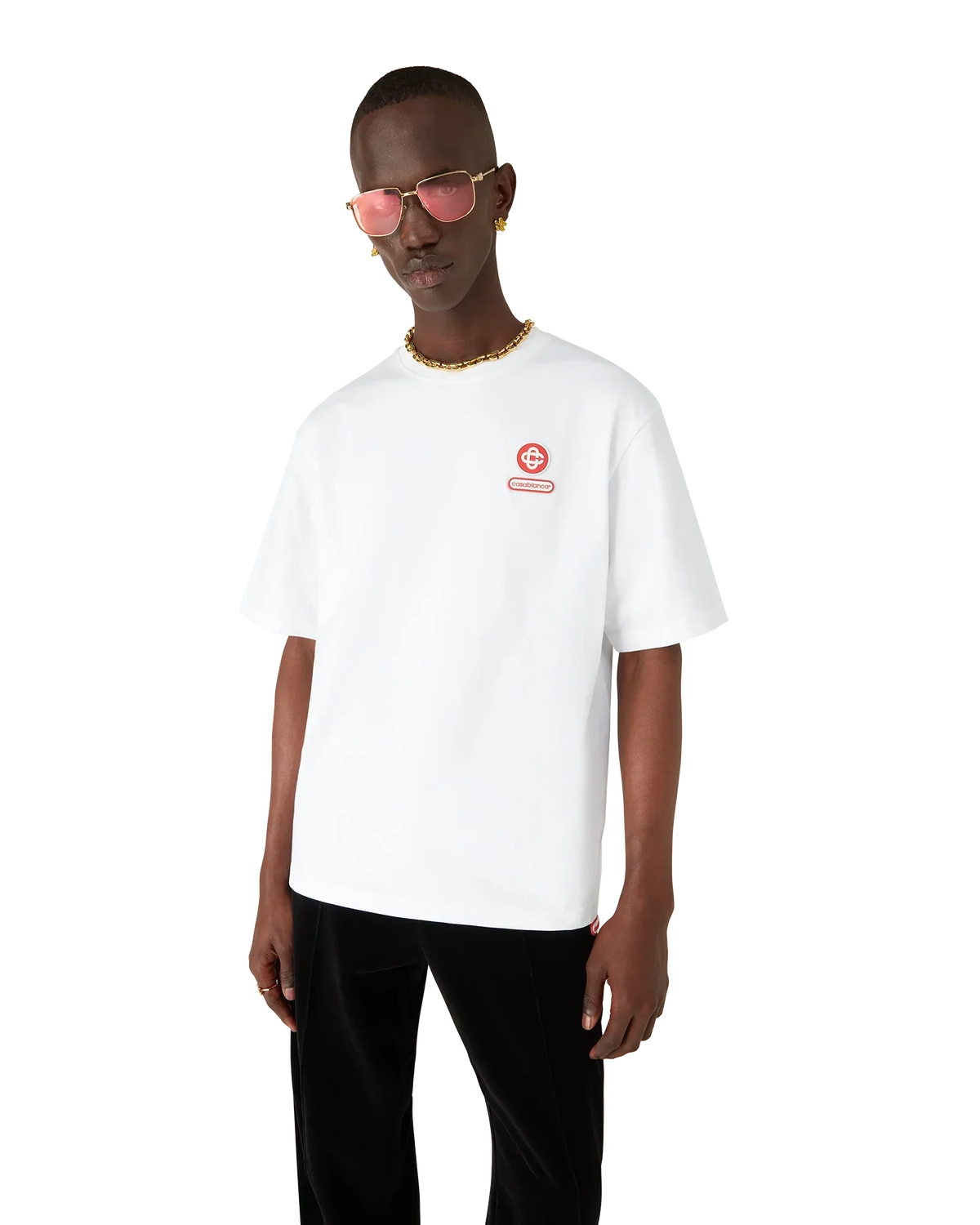 Logo Patch Short Sleeve T-Shirt | Casablanca Paris | Image 4