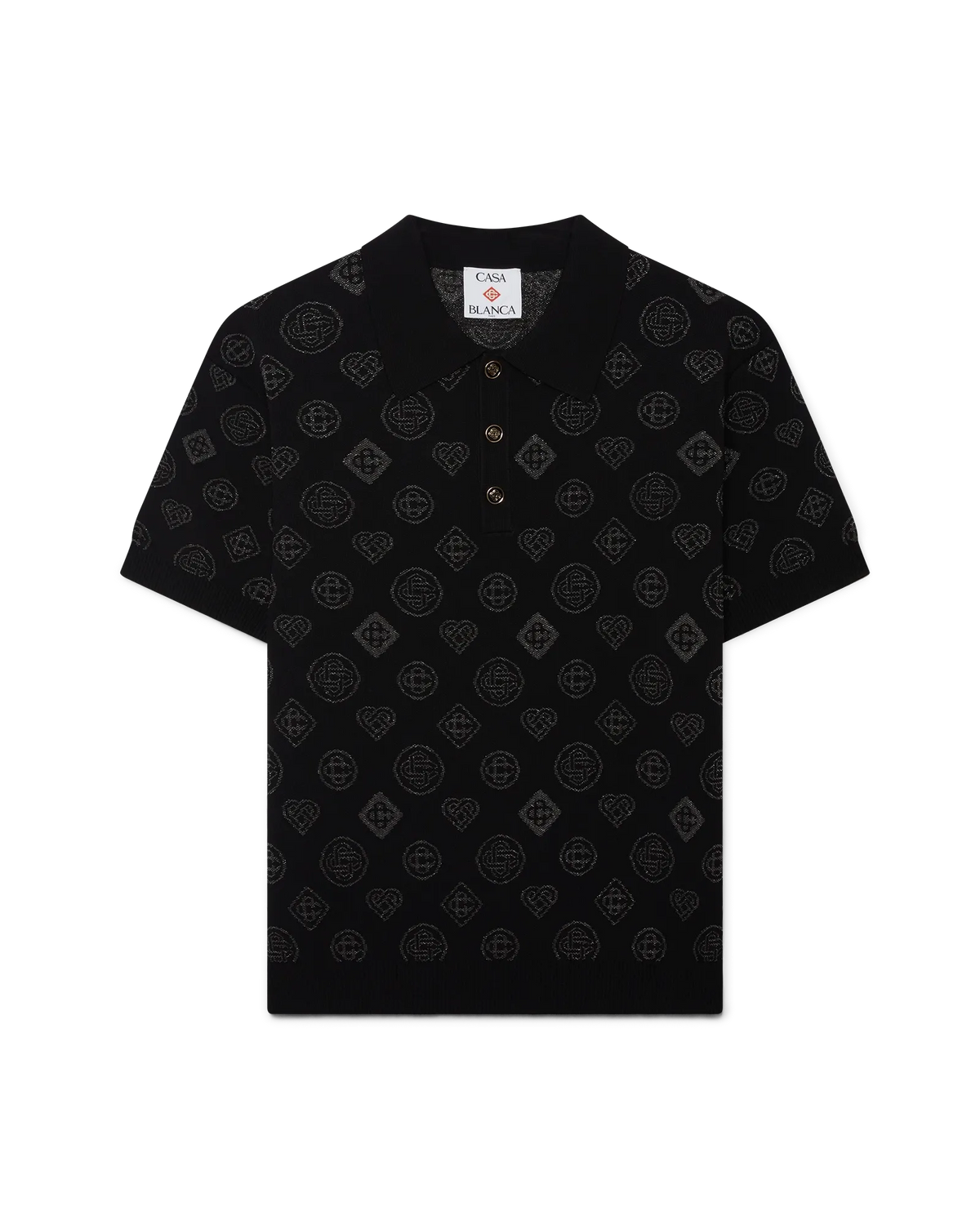 Monogram Jacquard Polo | Casablanca Paris | Image 1