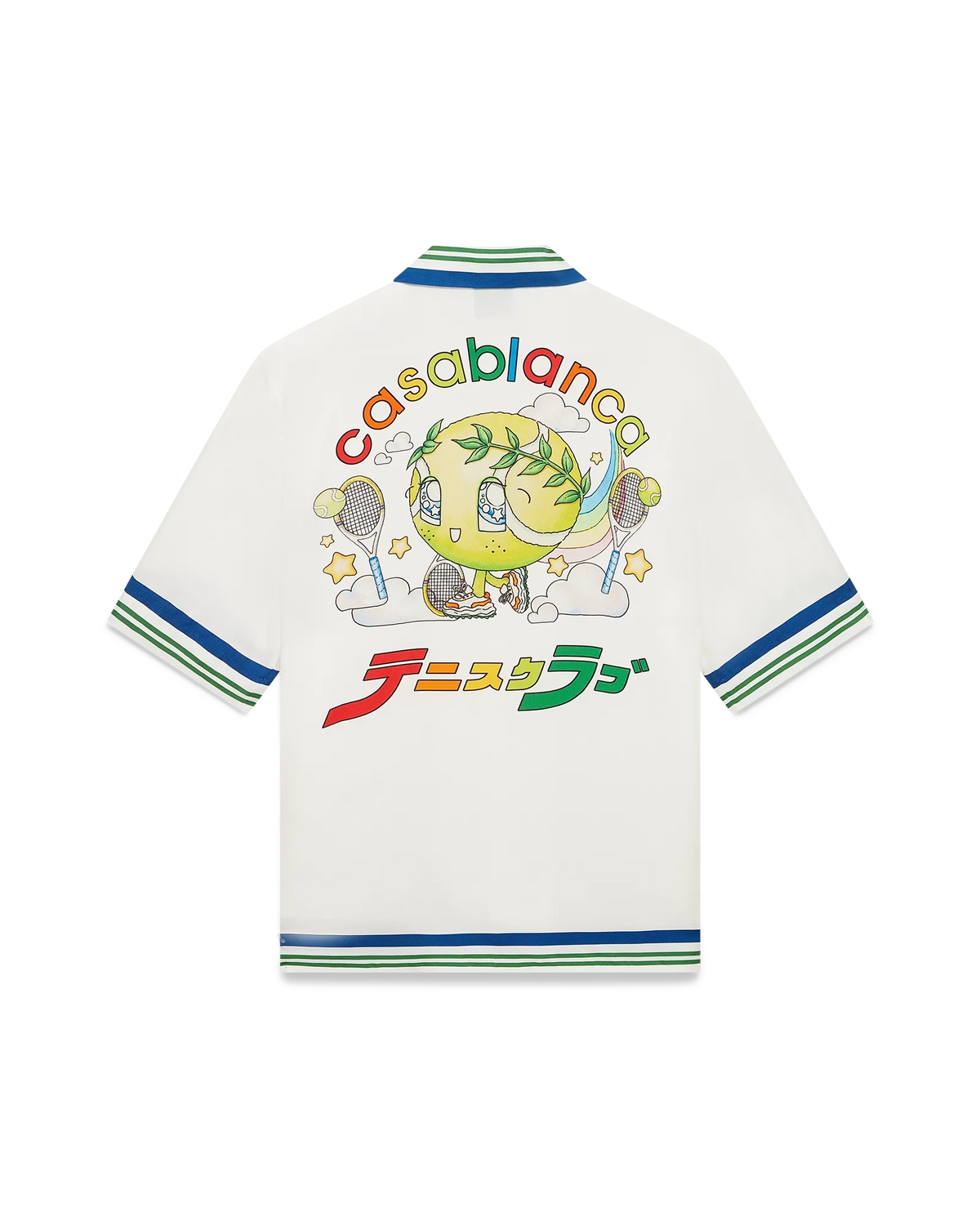 Tennis Mascot Short Sleeve Silk Twill Shirt | Casablanca Paris | Image 1