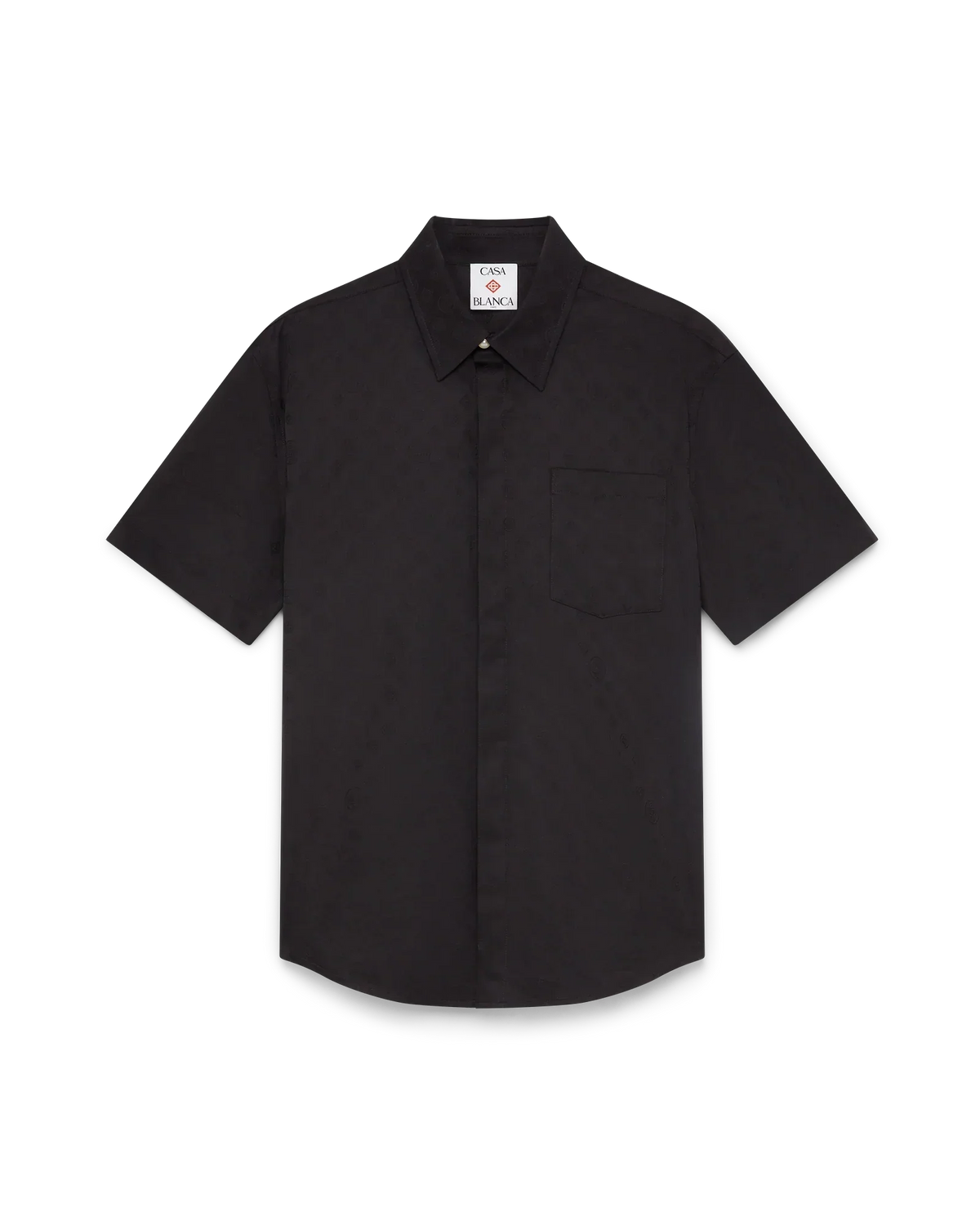 Cotton Monogram Short Sleeve Shirt | Casablanca Paris | Image 1