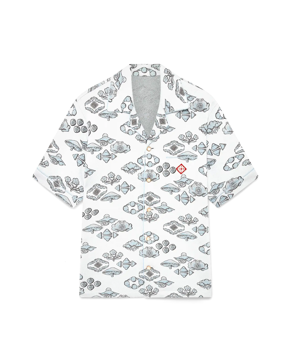 Jacquard Motif Short Sleeve Shirt | Casablanca Paris | Image 1