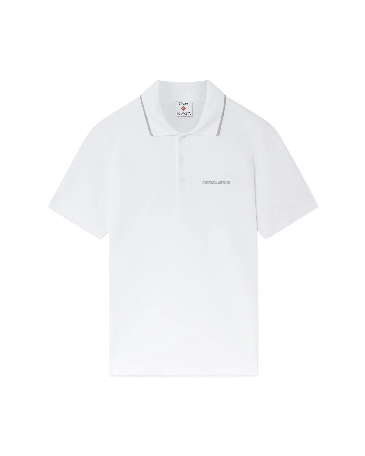 Laurel Pique Short Sleeve Polo Shirt | Casablanca Paris | Image 1