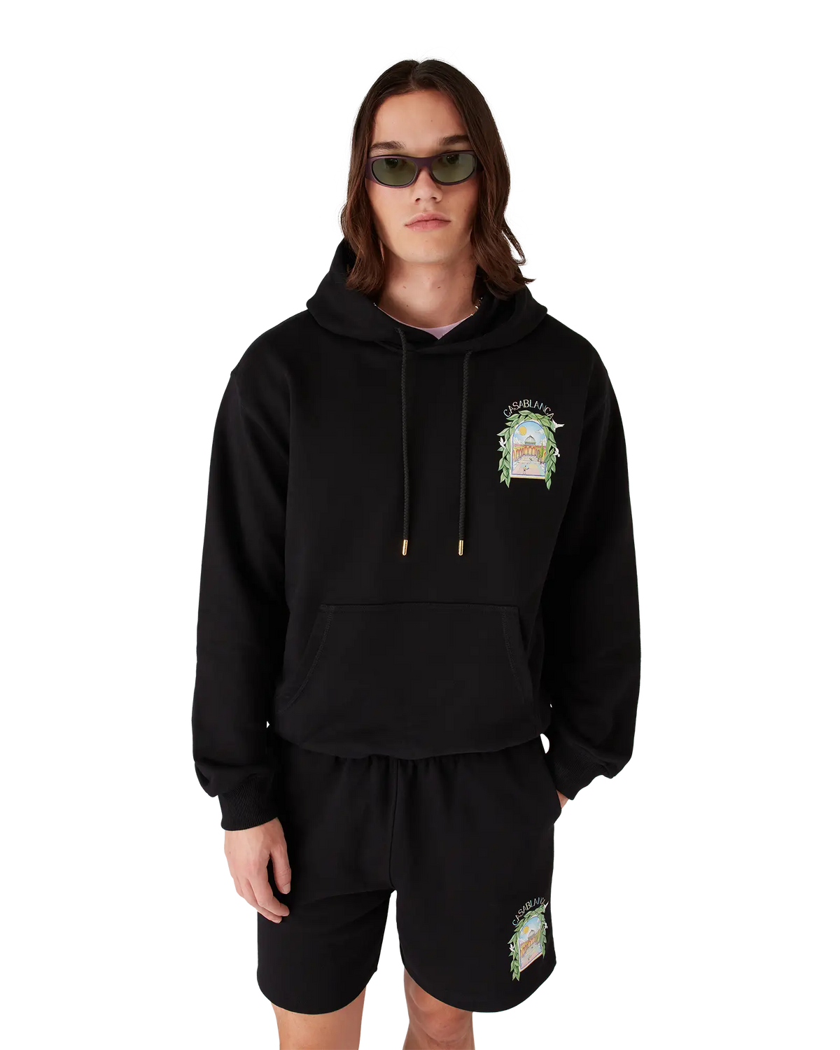 Black L'Arche Hooded Sweatshirt | Casablanca Paris | Image 4