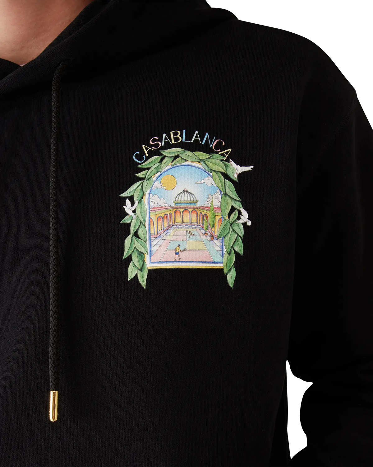 Black L'Arche Hooded Sweatshirt | Casablanca Paris | Image 5