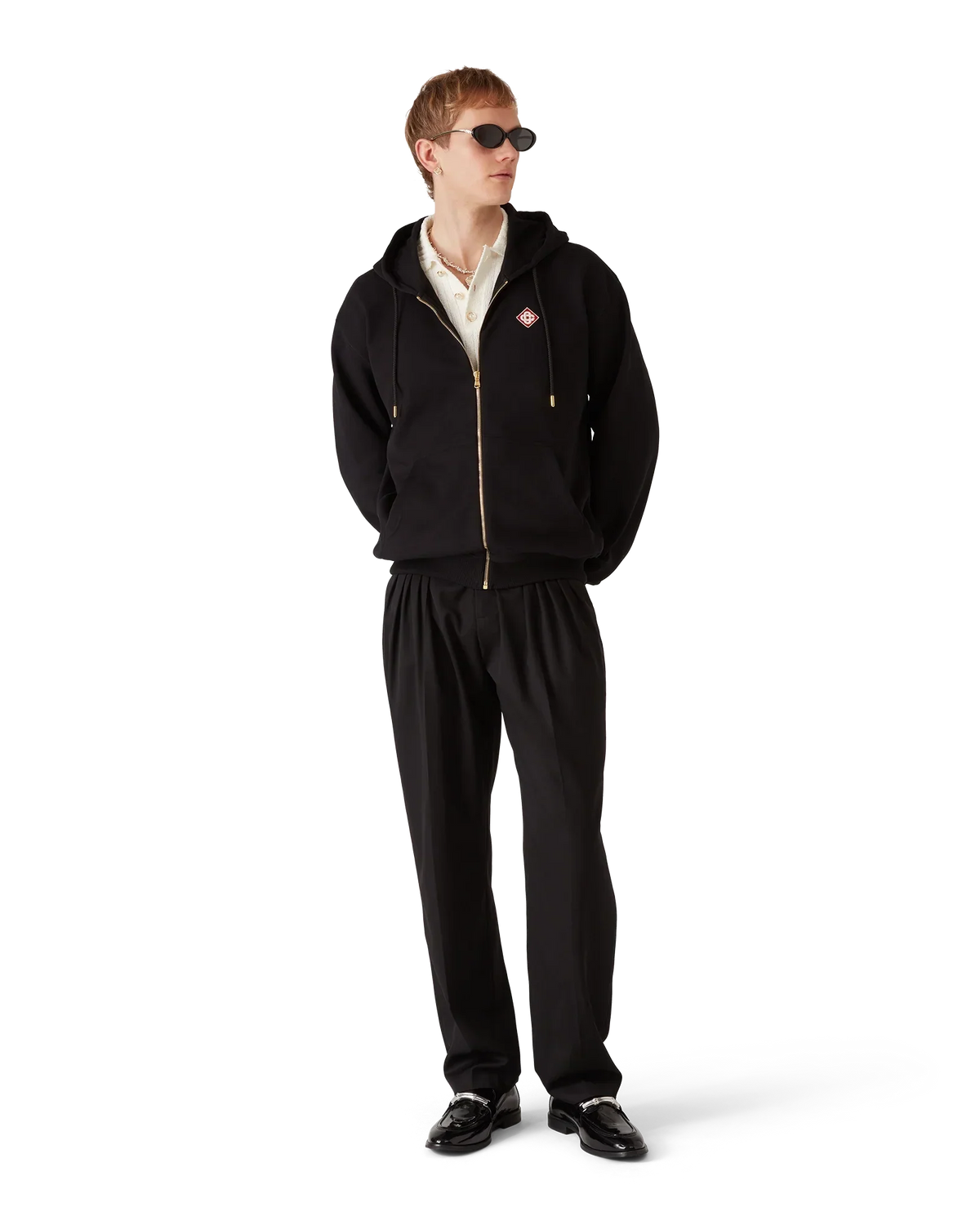 Diamond Logo Zip Hooded Sweatshirt | Casablanca Paris | Image 2