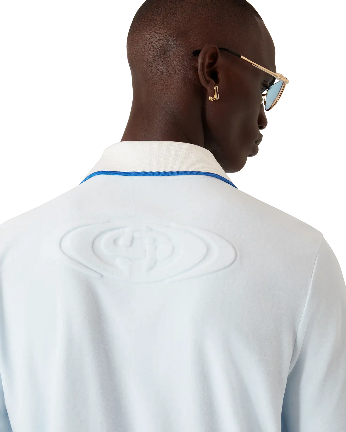 Velour Short Sleeve Polo Shirt | Casablanca Paris | Image 4