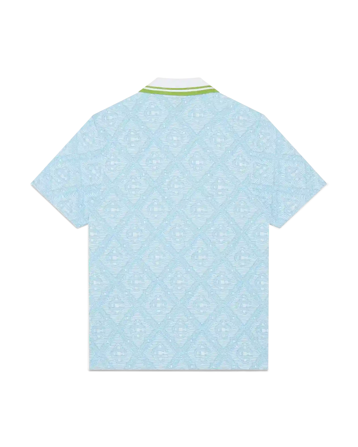 Pale Blue Jacquard Short Sleeve Jacquard Polo Shirt | Casablanca Paris | Image 6