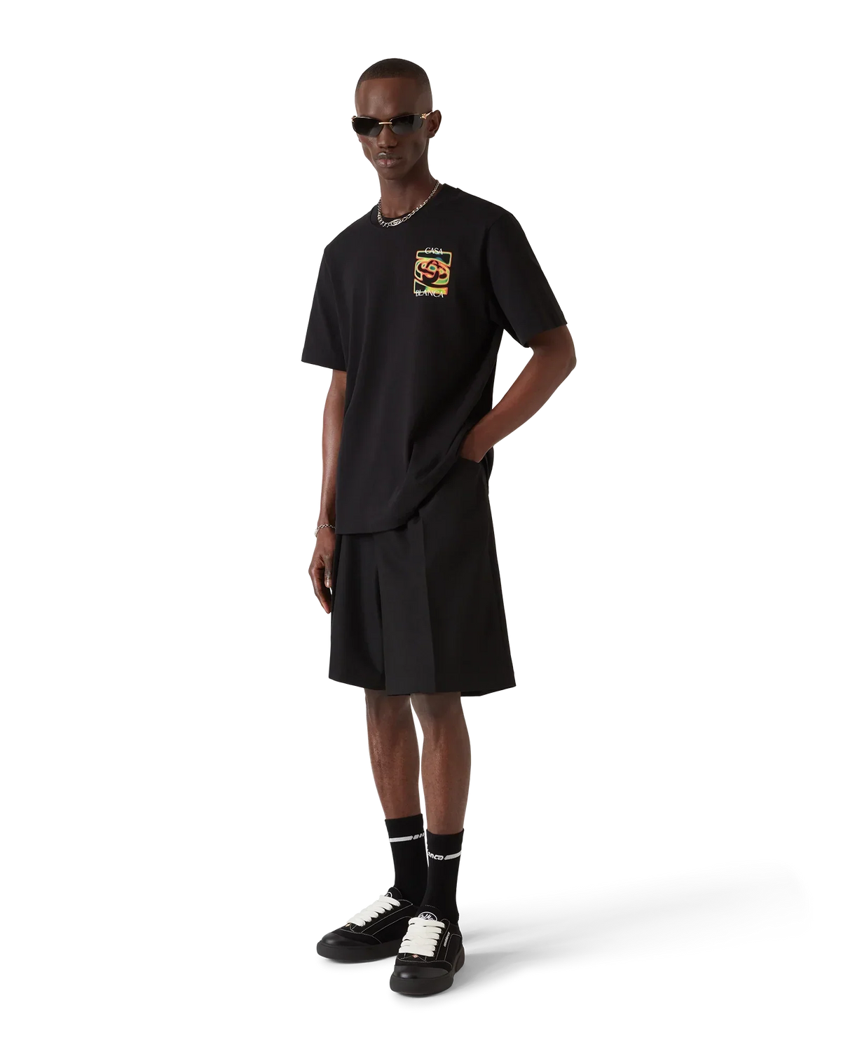 Heat Map Logo Short Sleeve T-Shirt | Casablanca Paris | Image 2