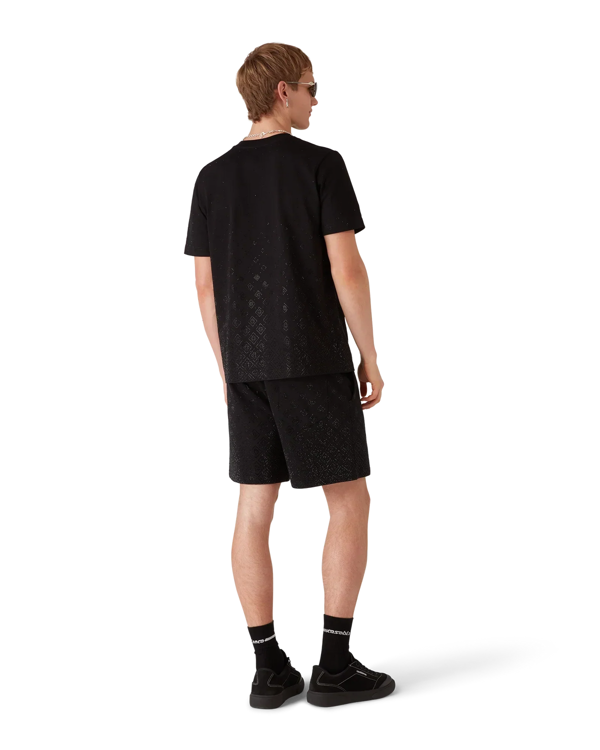 Crystal Monogram Logo Short Sleeve T-Shirt | Casablanca Paris | Image 3