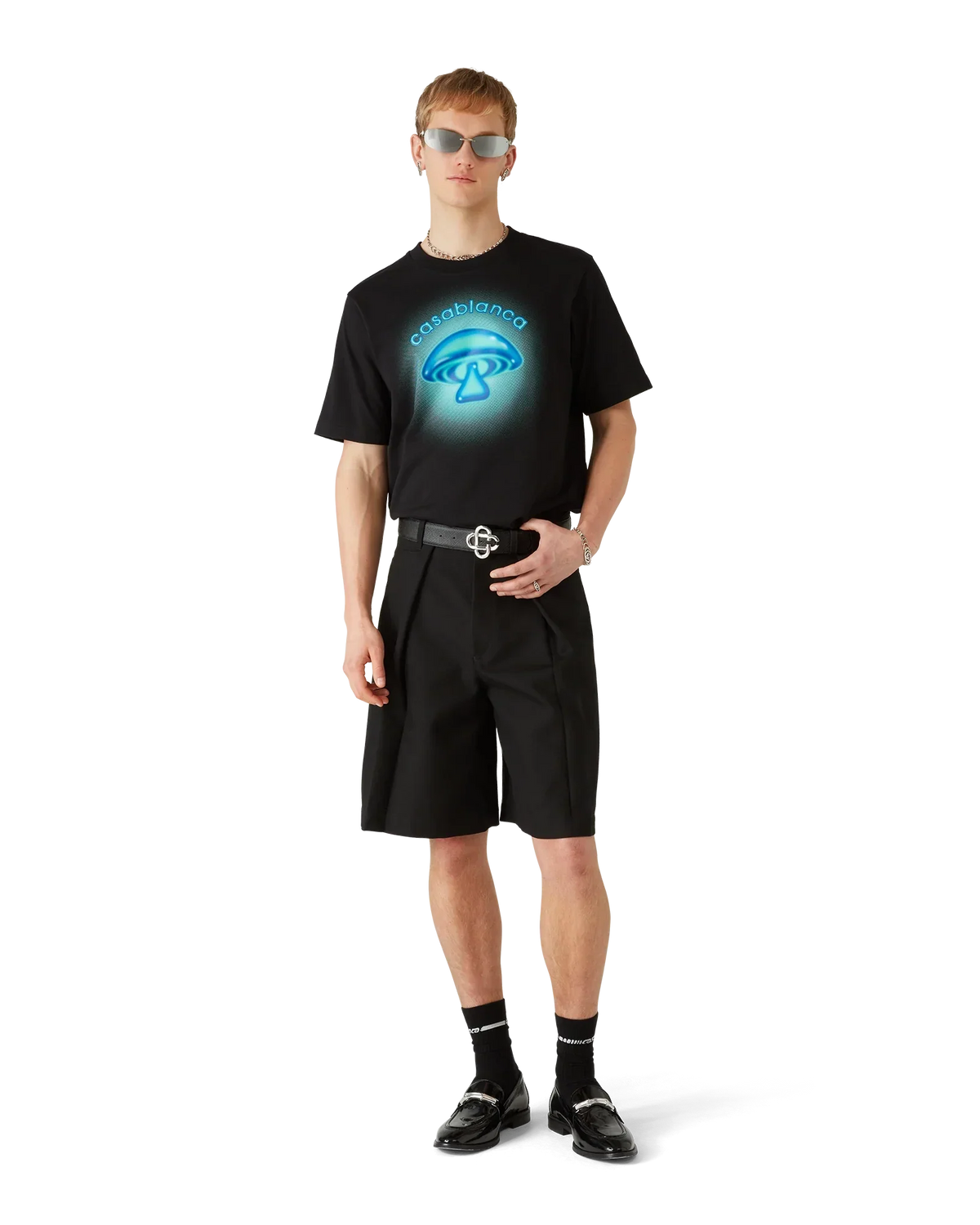 Airbrush Mushroom Logo Short Sleeve T-Shirt | Casablanca Paris | Image 2
