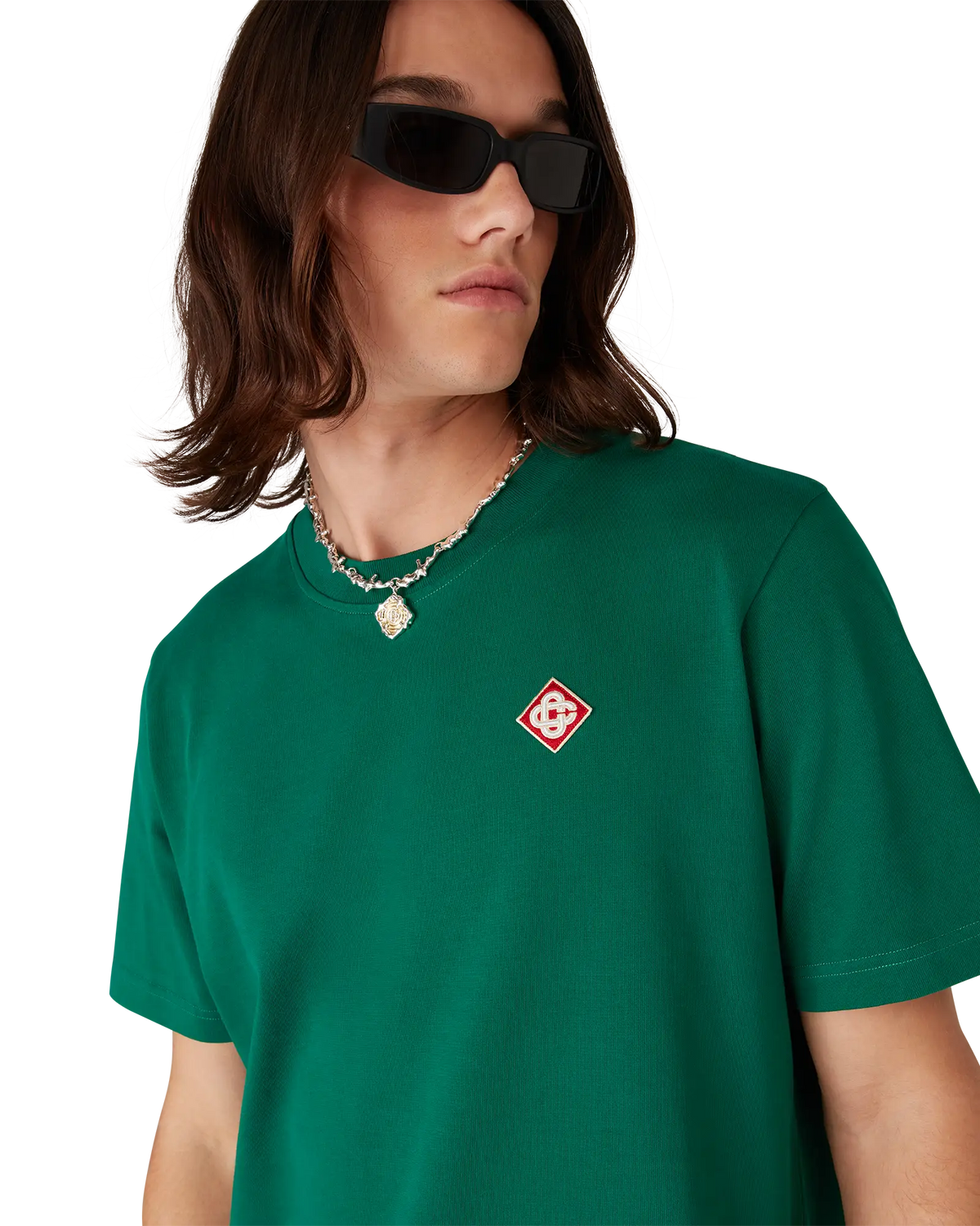 Evergreen Diamond Logo Short Sleeve T-Shirt | Casablanca Paris | Image 5