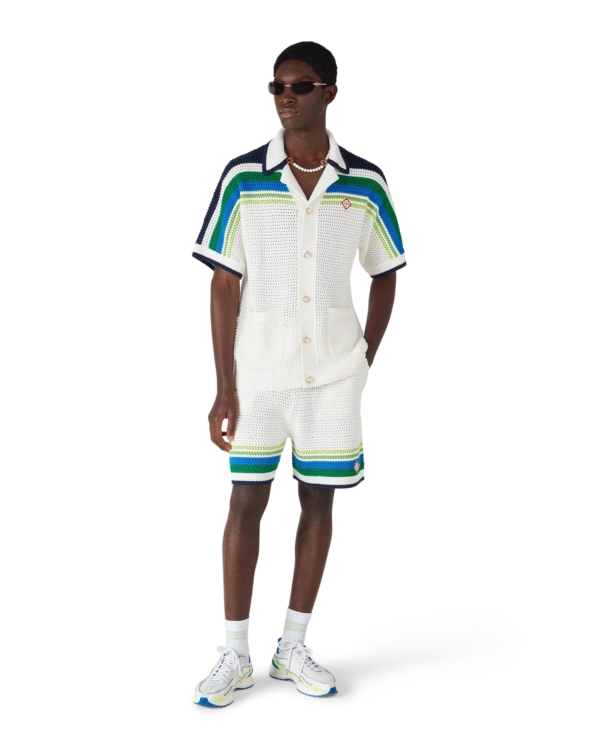Stripe Knitted Shorts | Casablanca Paris | Image 2