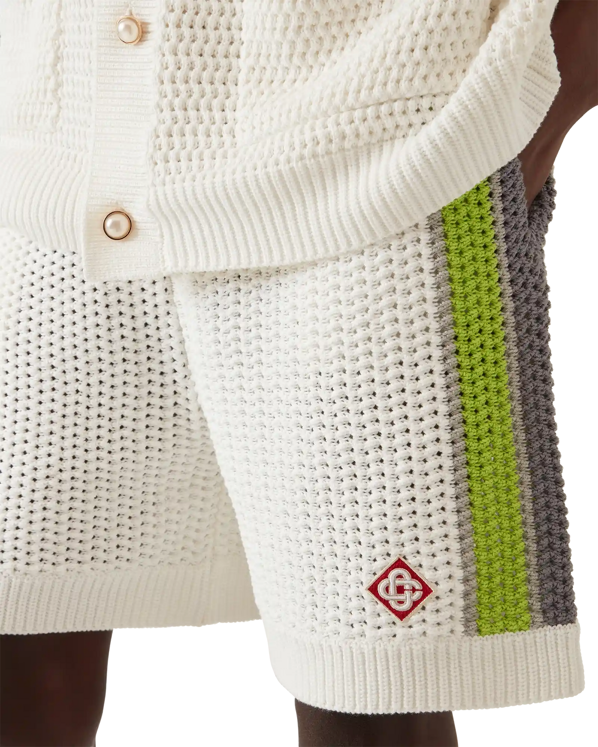 Stripe Crochet Shorts | Casablanca Paris | Image 5