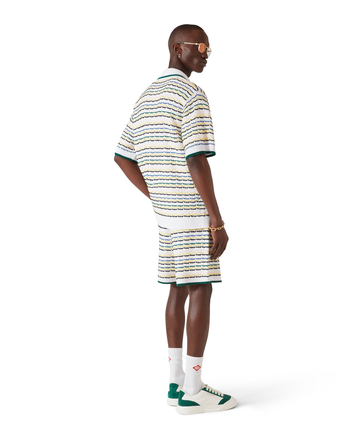 Tuck Stitch Short Sleeve Shirt | Casablanca Paris | Image 3