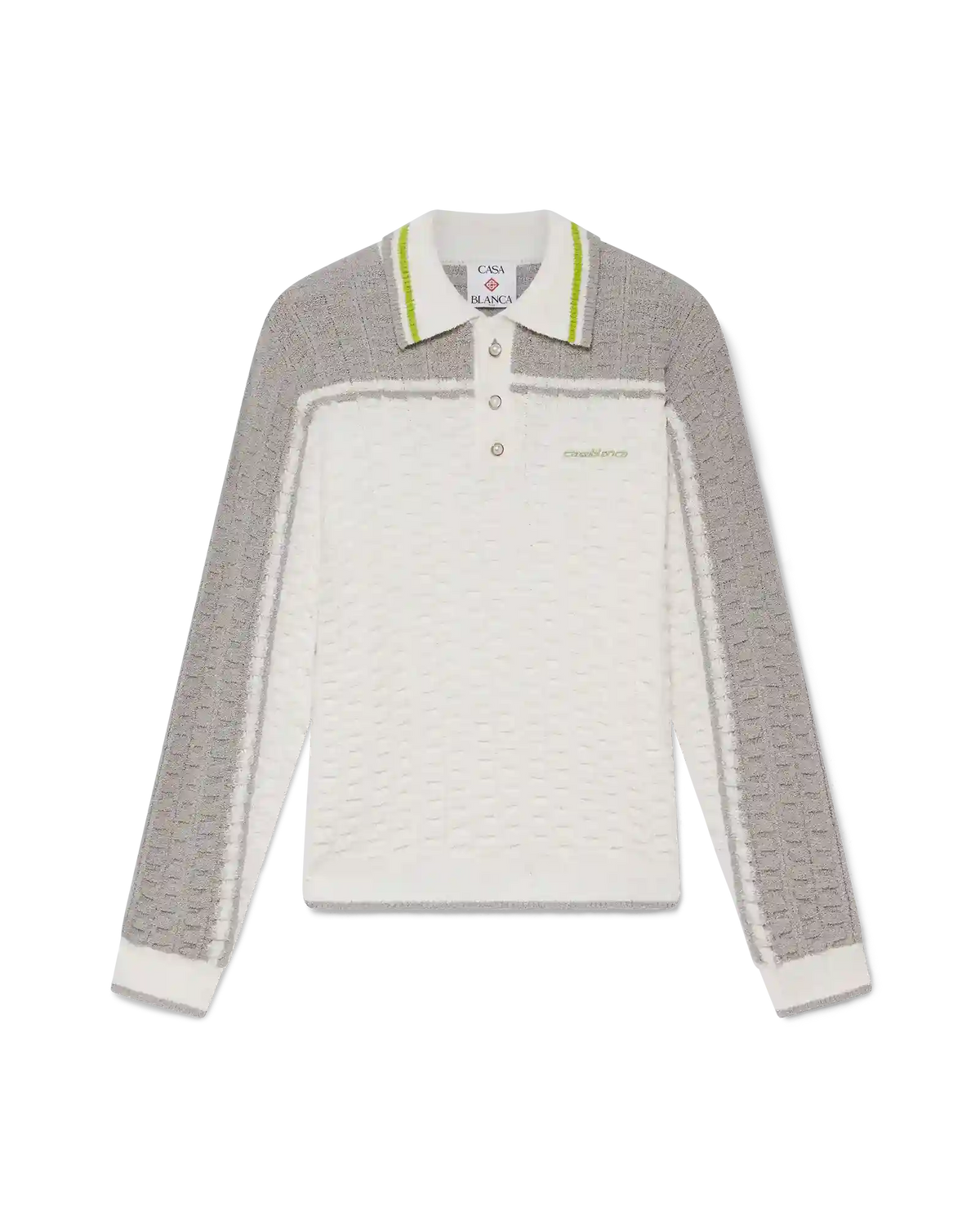 Tennis Boucle Long Sleeve Polo Shirt | Casablanca Paris | Image 1
