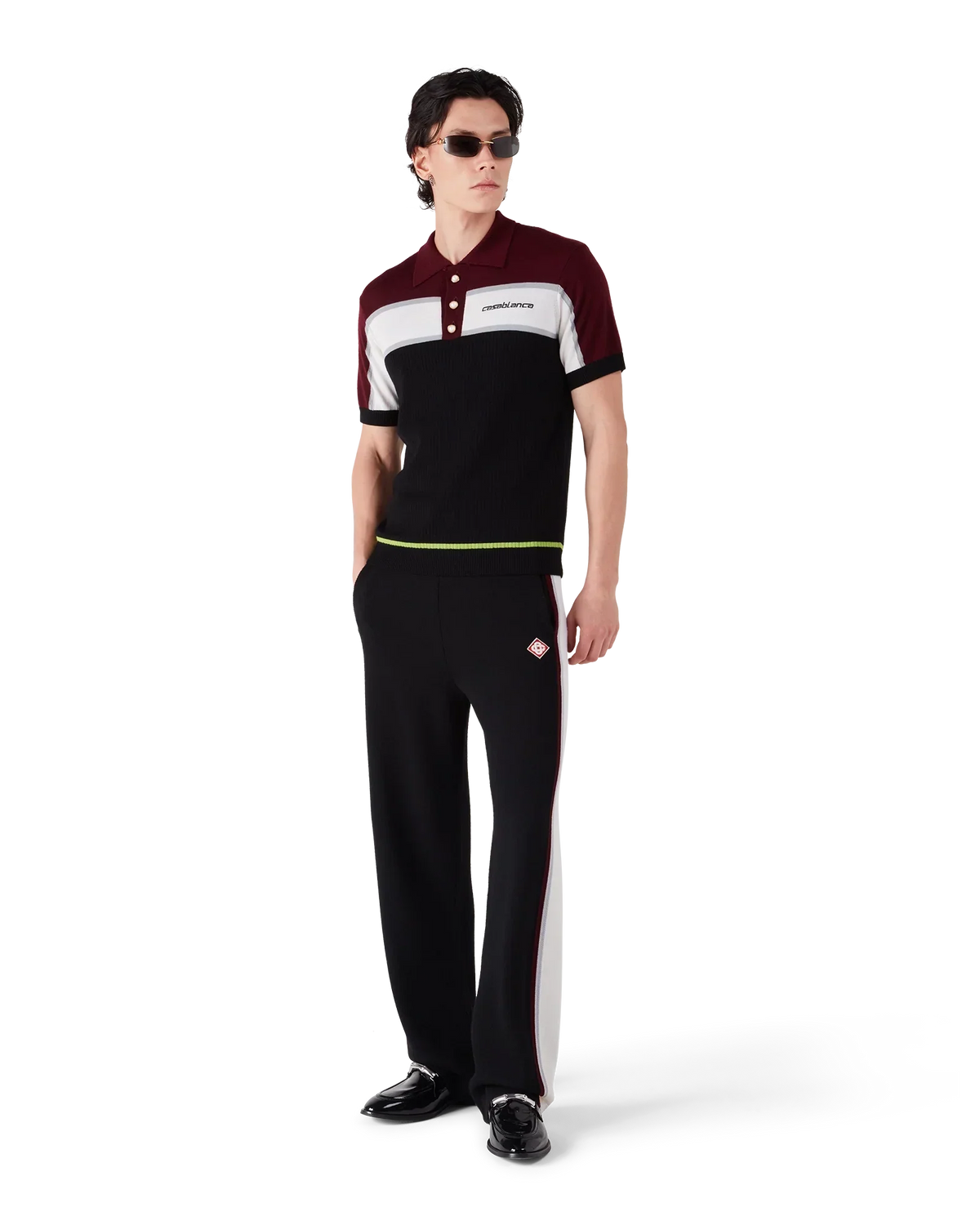 Stripe Merino Knit Polo | Casablanca Paris | Image 2