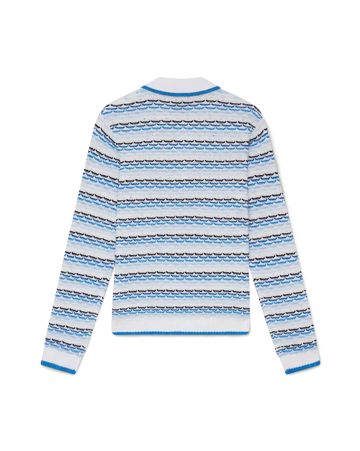 Tuck Stitch Long Sleeve Polo Shirt | Casablanca Paris | Image 6