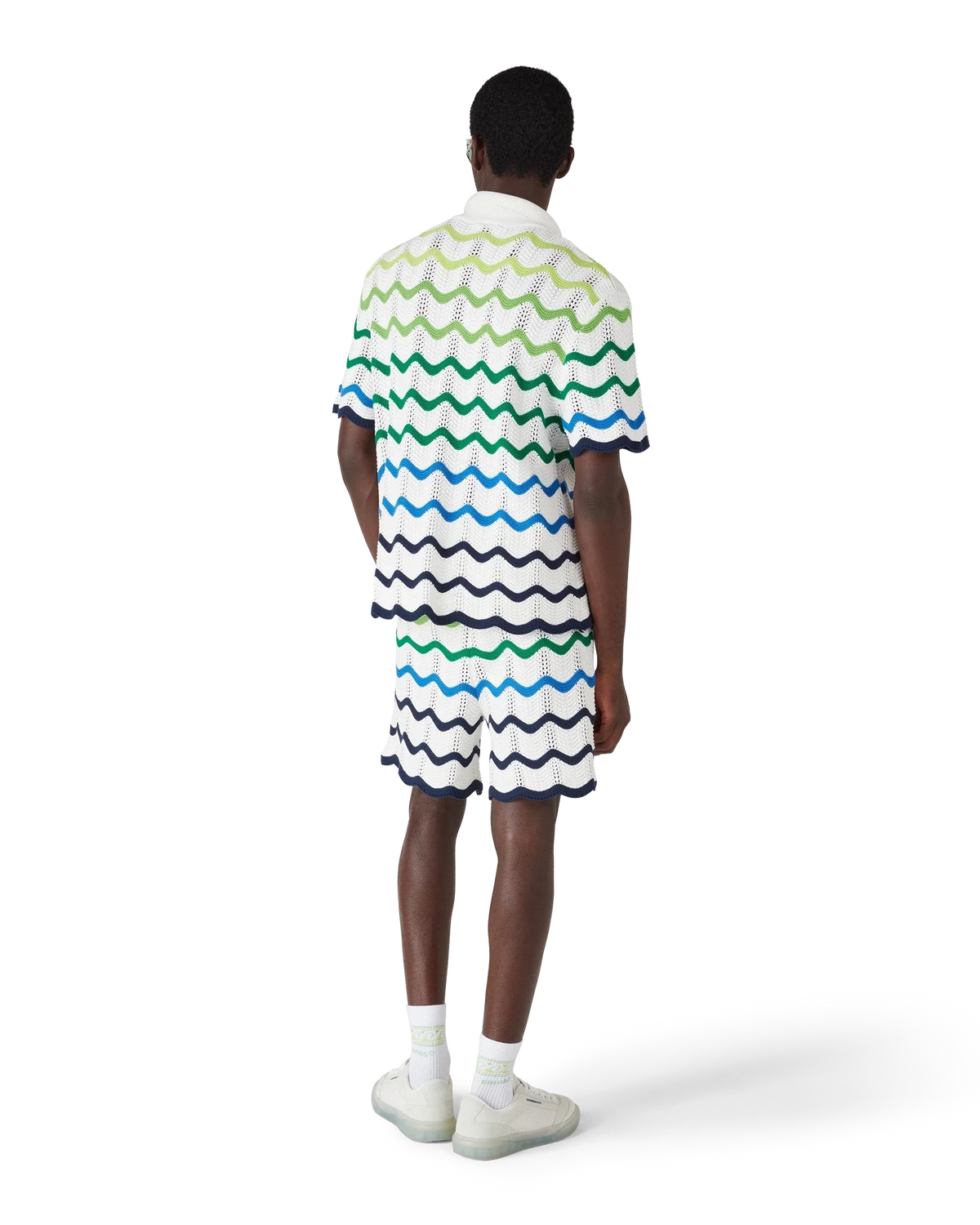 Wave Short Sleeve Knitted Shirt | Casablanca Paris | Image 3