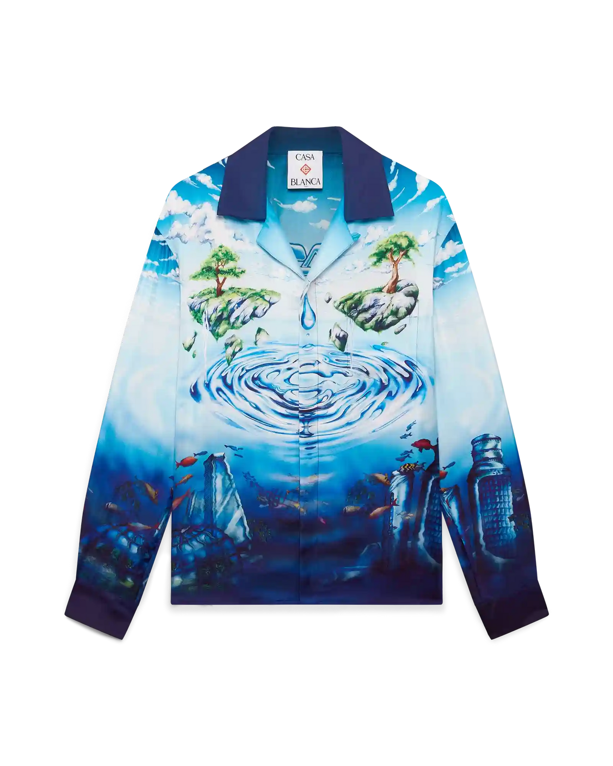 Lost Atlantis Long Sleeve Silk Shirt | Casablanca Paris | Image 1