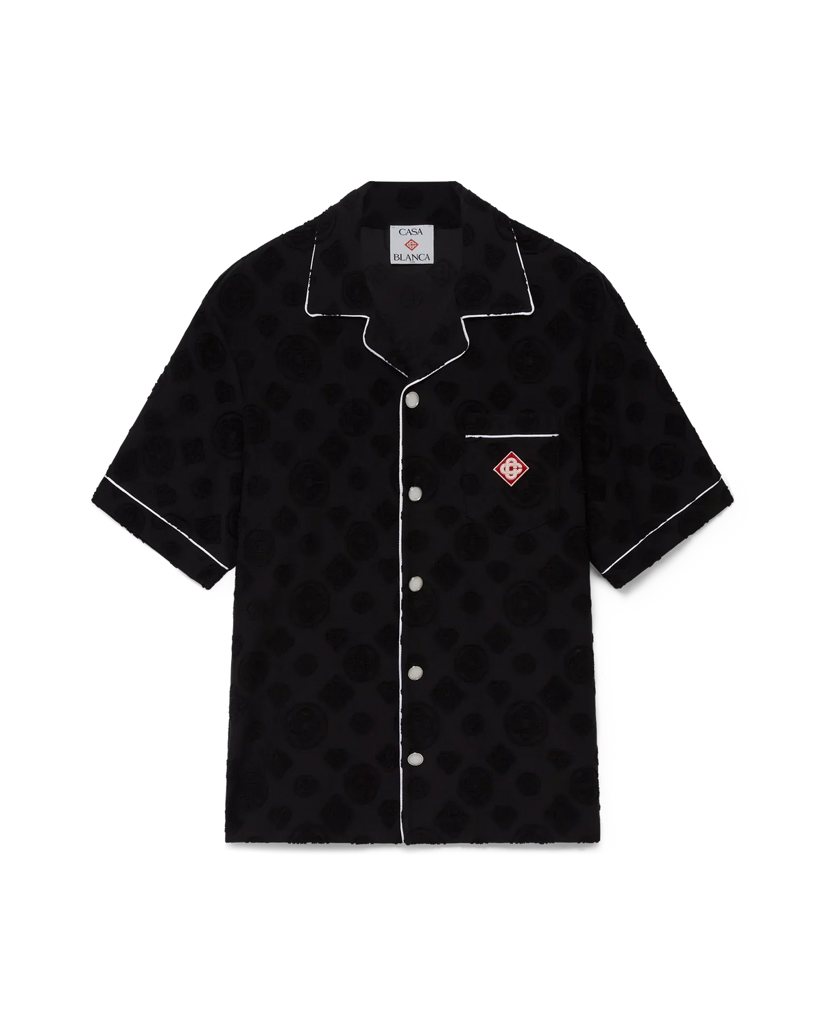 Towelling Monogram Short Sleeve Shirt | Casablanca Paris | Image 1