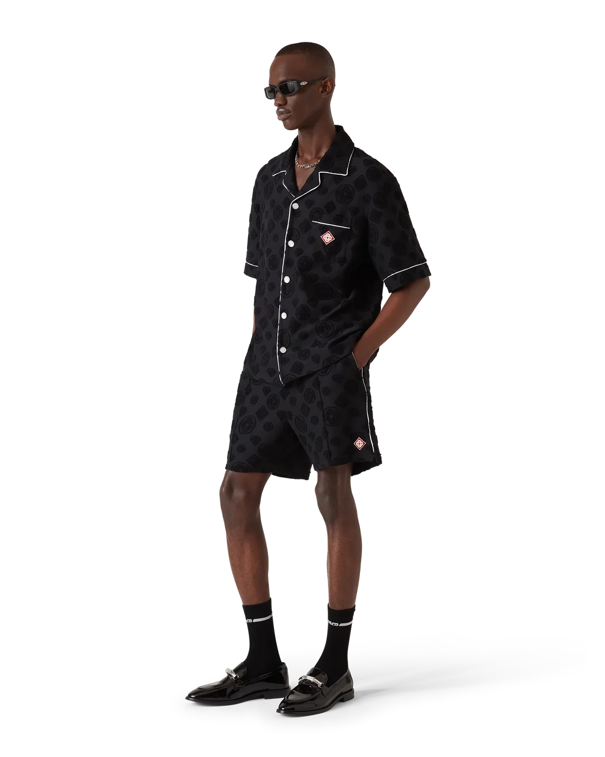 Towelling Monogram Short Sleeve Shirt | Casablanca Paris | Image 2