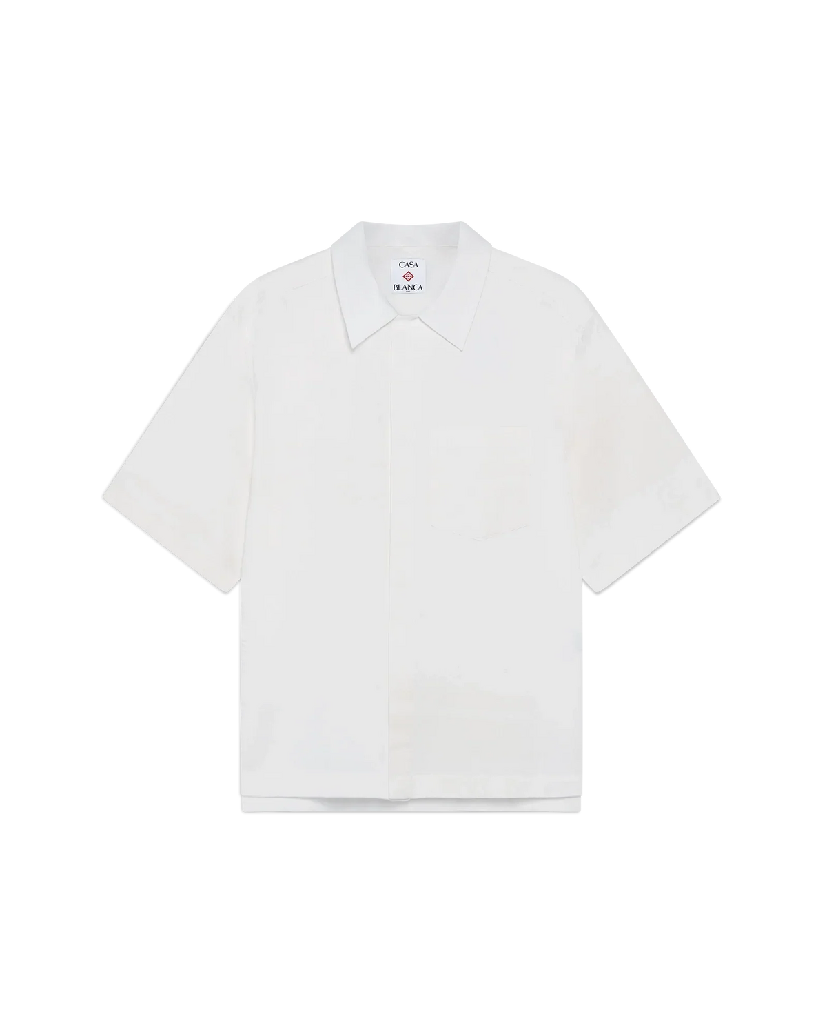 White Monogram Short Sleeve Shirt | Casablanca Paris | Image 1