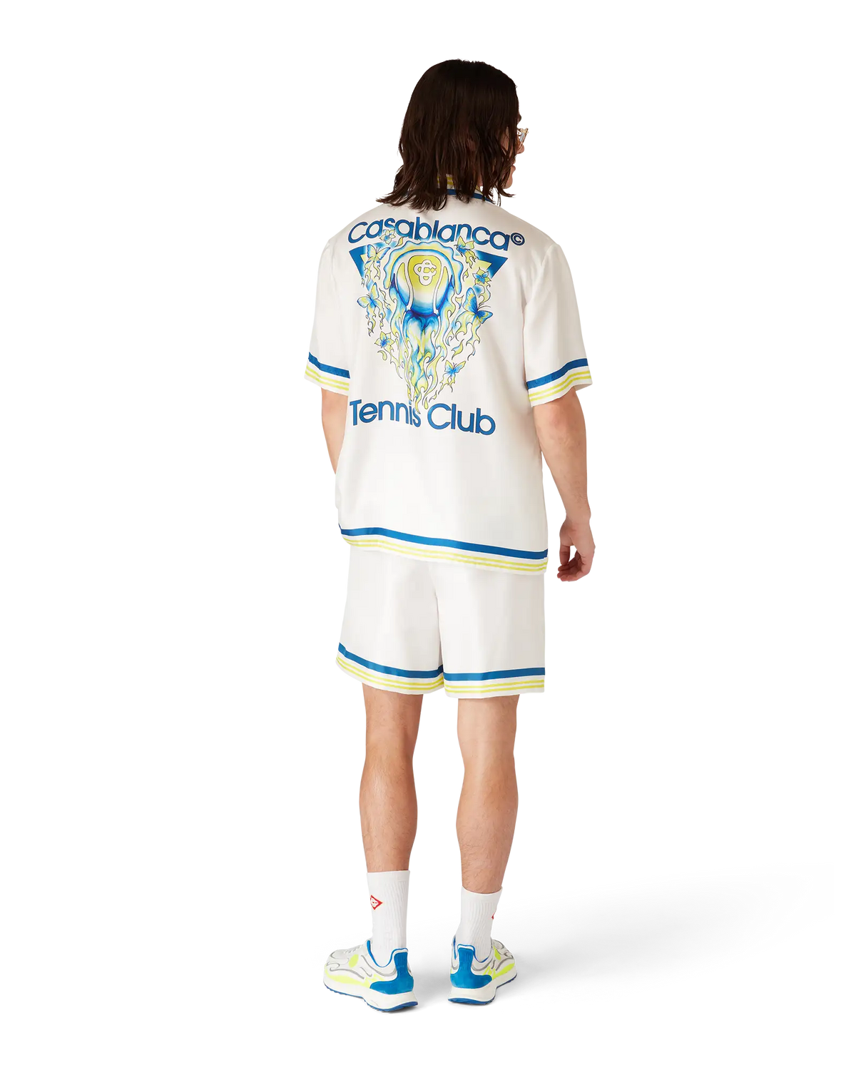 Flaming Tennis Club Icon Silk Shorts | Casablanca Paris | Image 3