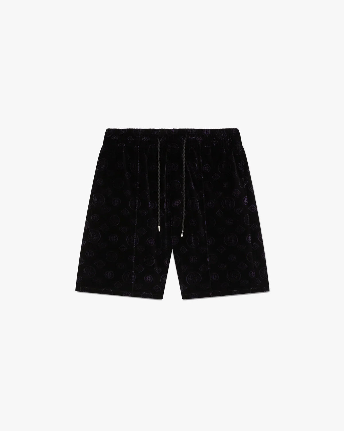 Purple Monogram Velour Shorts | Casablanca Paris | Image 1