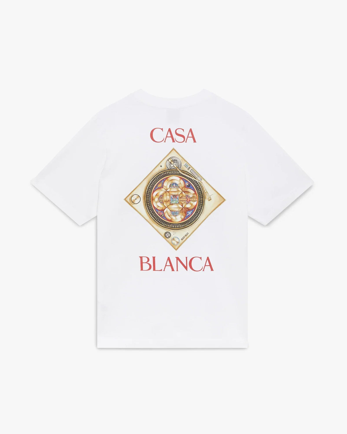 White Plafond Orne De Musique Short Sleeve T-Shirt | Casablanca Paris | Image 1