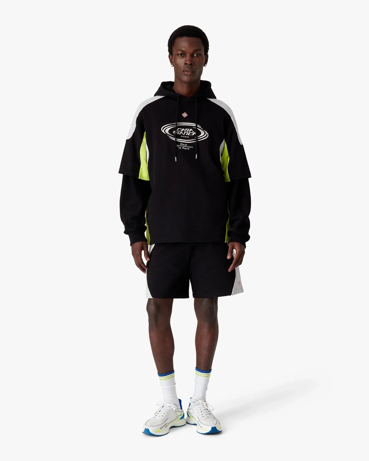 Black & Grey Colourblock Oversized Short Sleeve T-Shirt | Casablanca Paris | Image 2