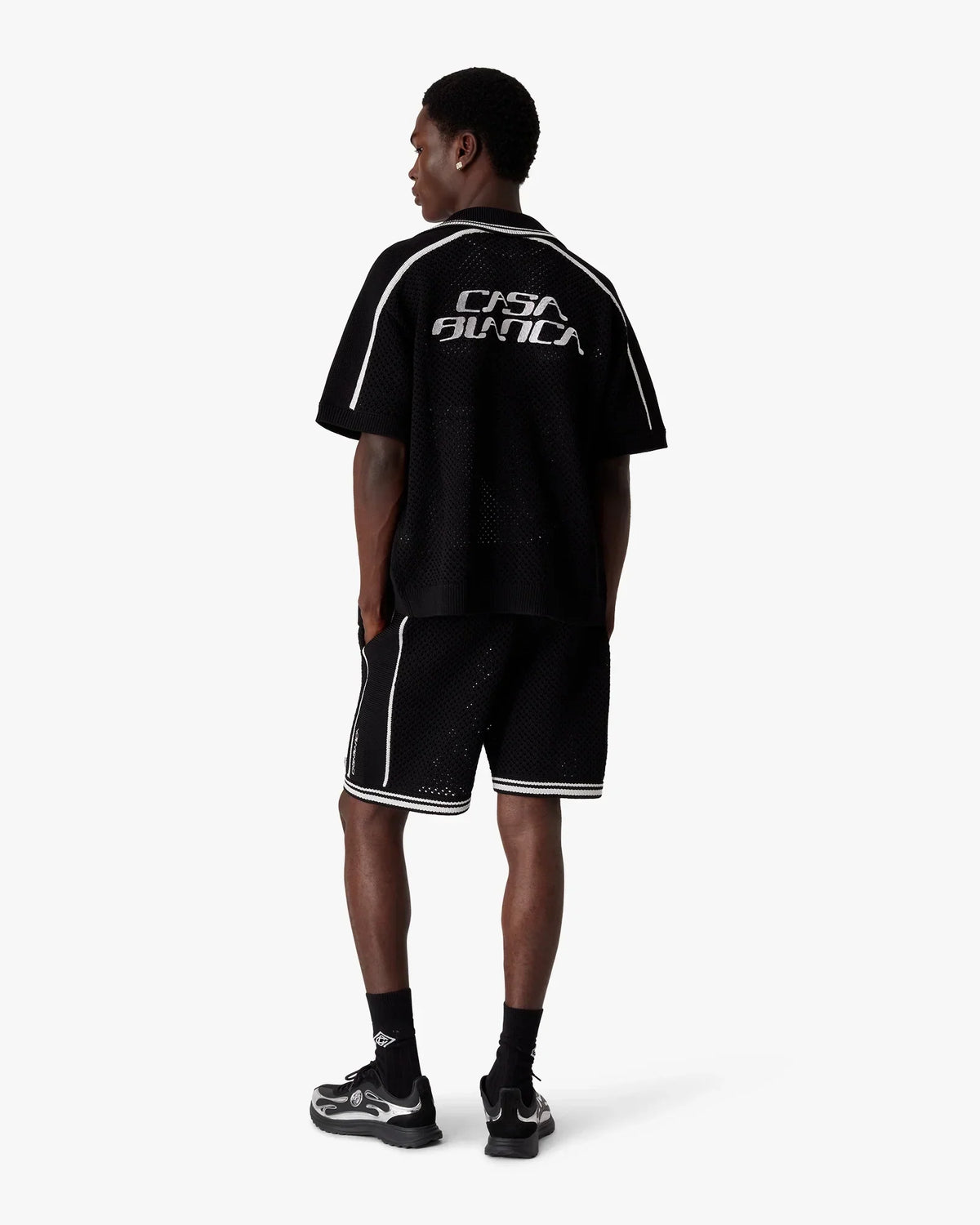 Black Mesh Shorts | Casablanca Paris | Image 3